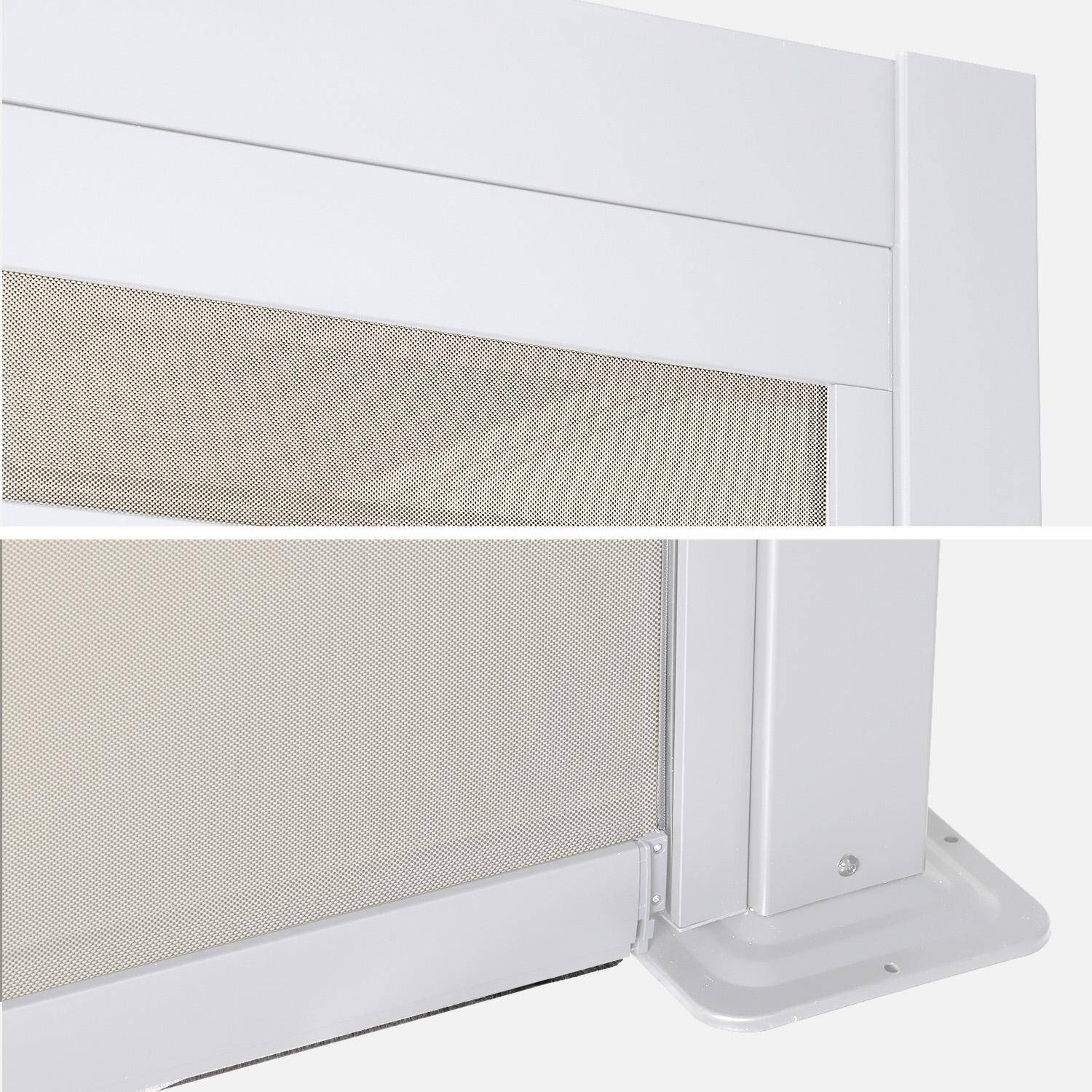 Pergola mit Lamellendach Palace 3x6m + 4 Markisen 3m weiß Photo3