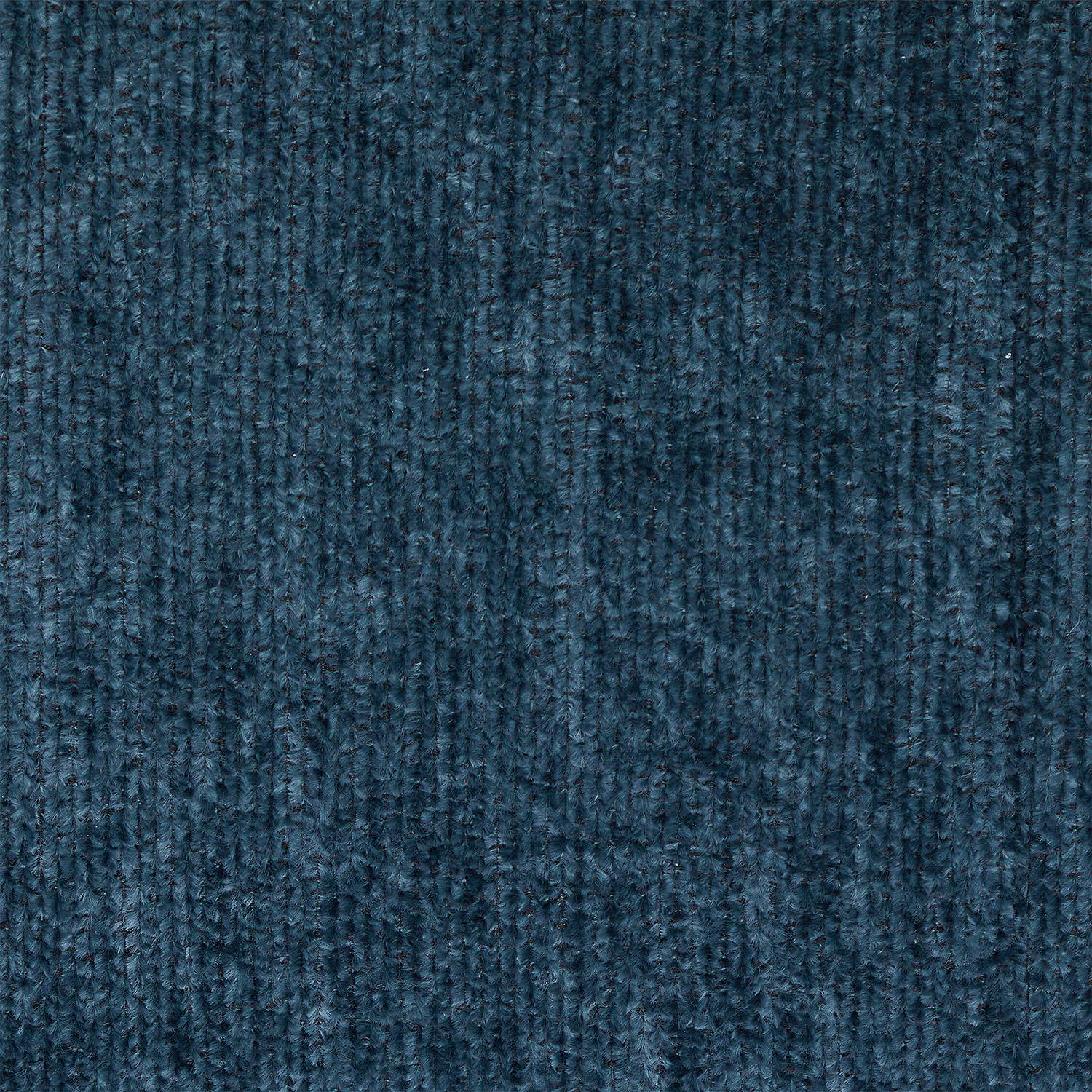 Sillón convertible de tela chenilla con patas de madera Azul - 77x91x83 cm Photo5