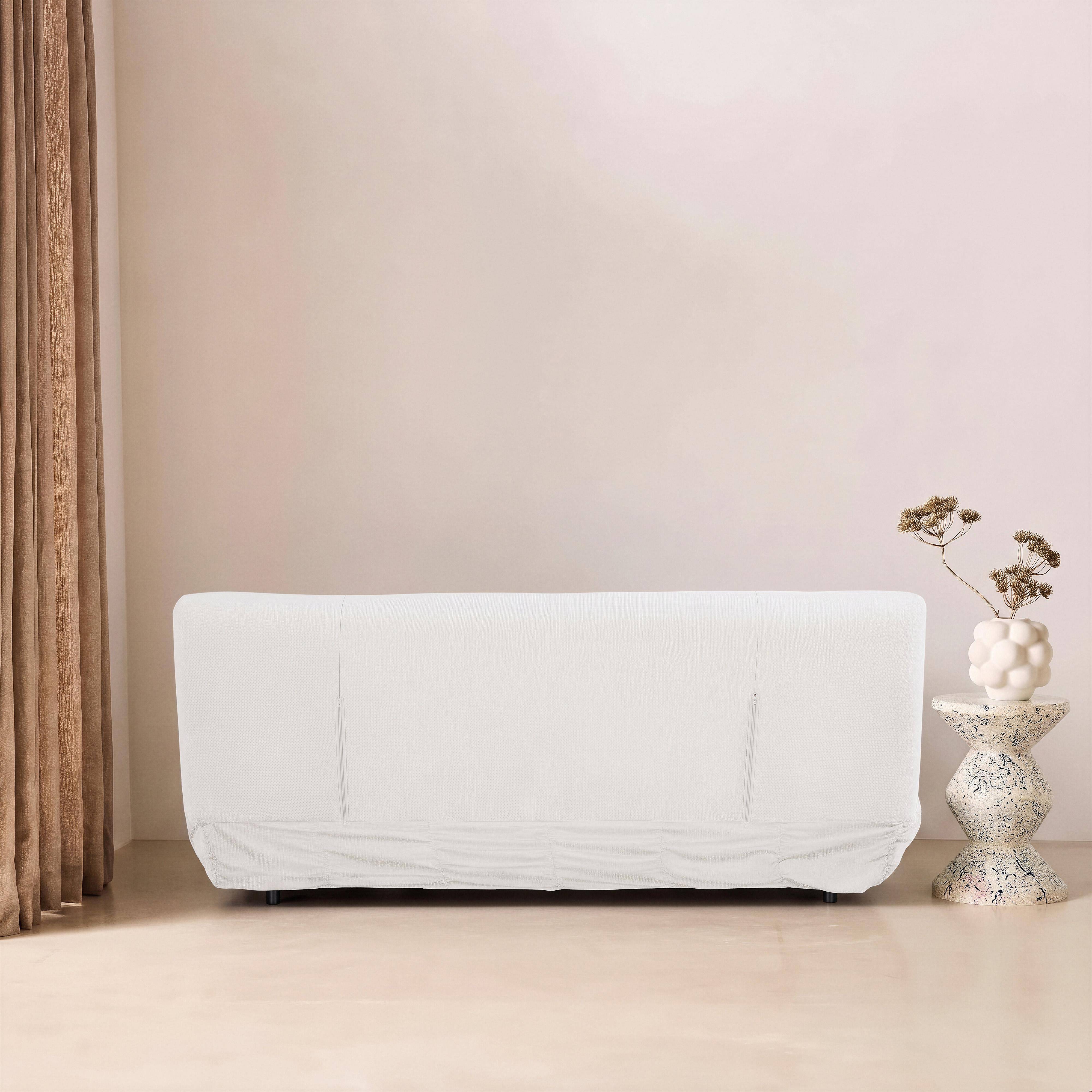 3-Sitzer Schlafsofa mit Chenille-Bezug weiß - Klik Photo4