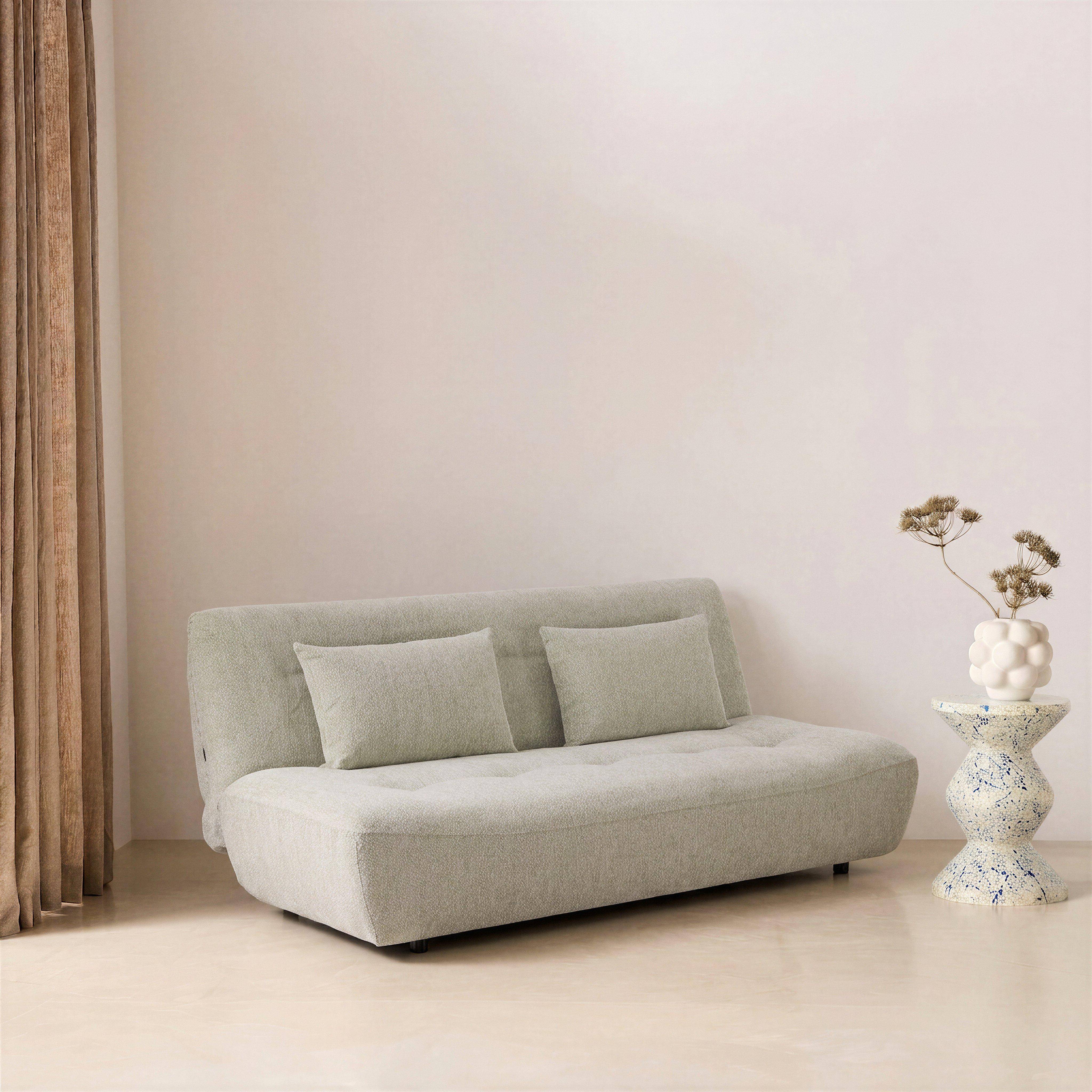 3-Sitzer Schlafsofa mit Chenille-Bezug beige - Klik,sweeek,Photo2