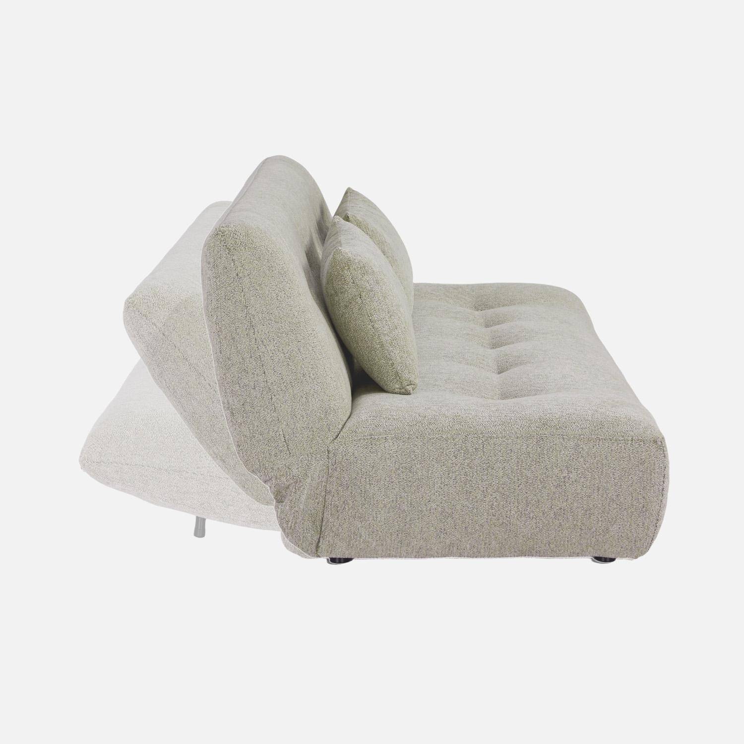 Banquette convertible tissu chenille 3 places beige - Klik Photo4