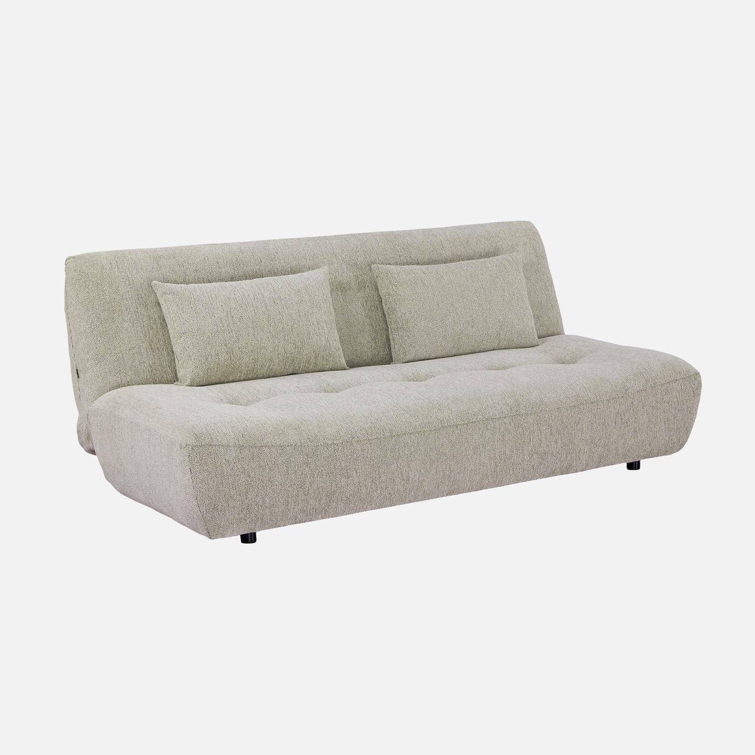 3-Sitzer Schlafsofa mit Chenille-Bezug beige - Klik,sweeek,Photo2