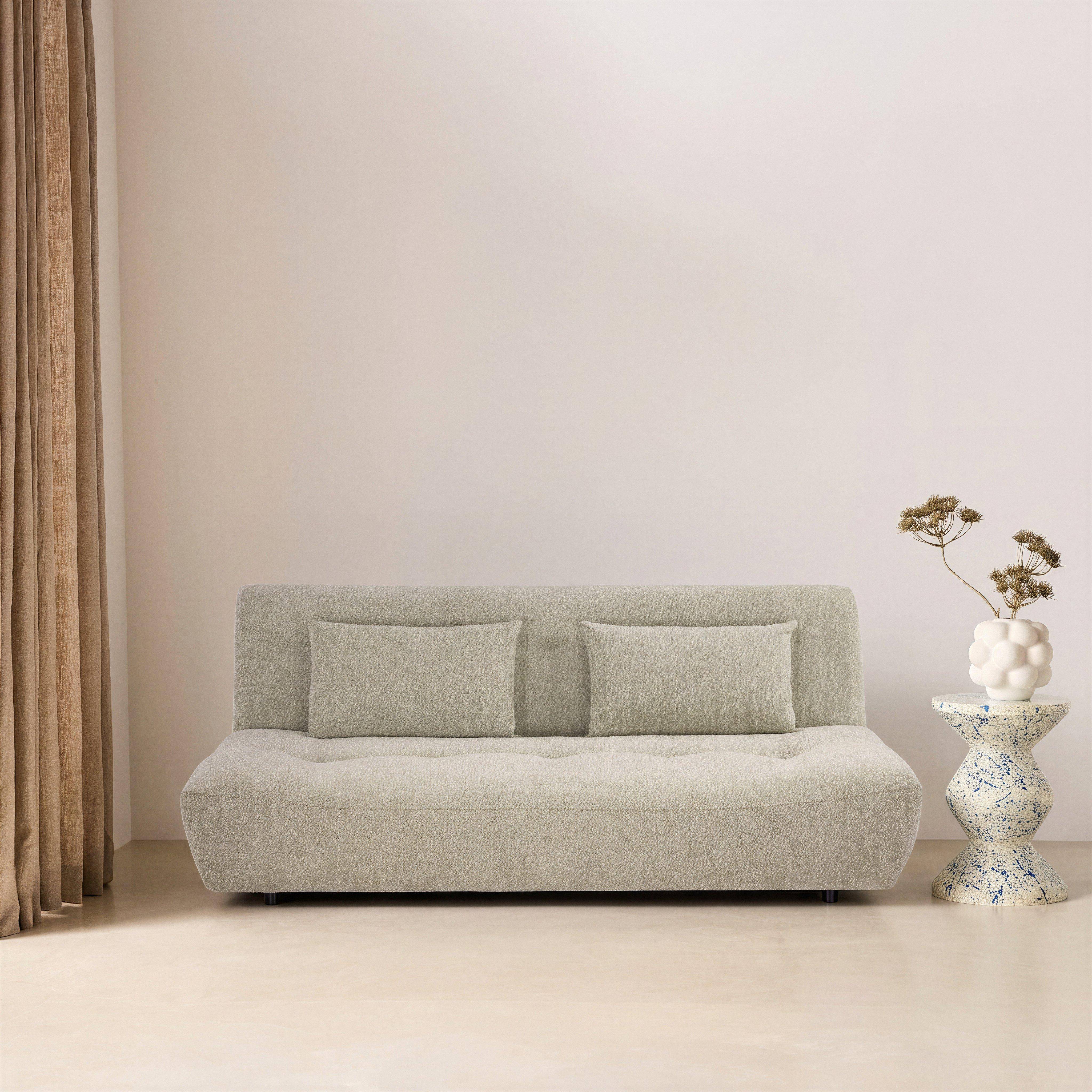 3-Sitzer Schlafsofa mit Chenille-Bezug beige - Klik,sweeek,Photo1