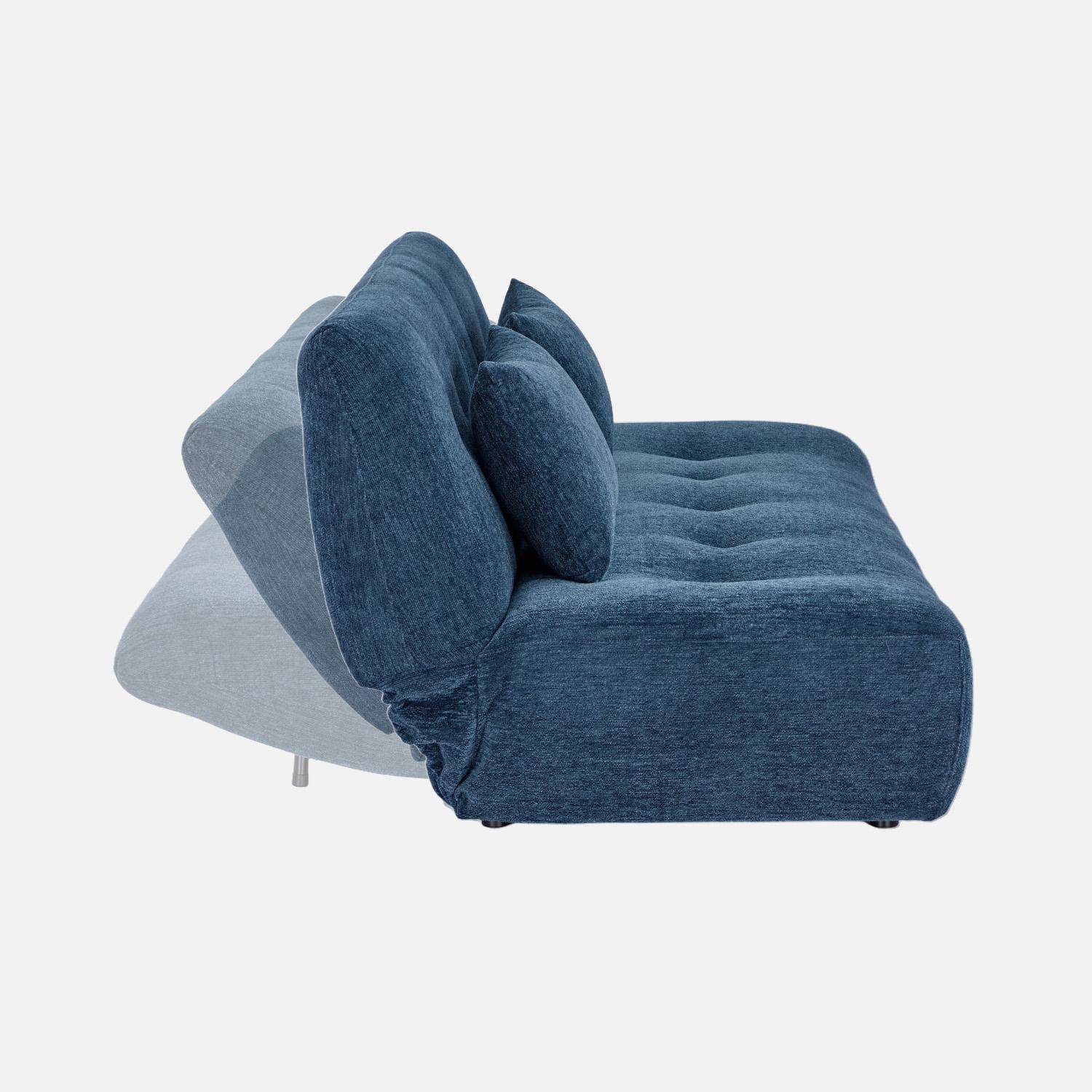 3-Sitzer Schlafsofa mit Chenille-Bezug blau - Klik,sweeek,Photo5