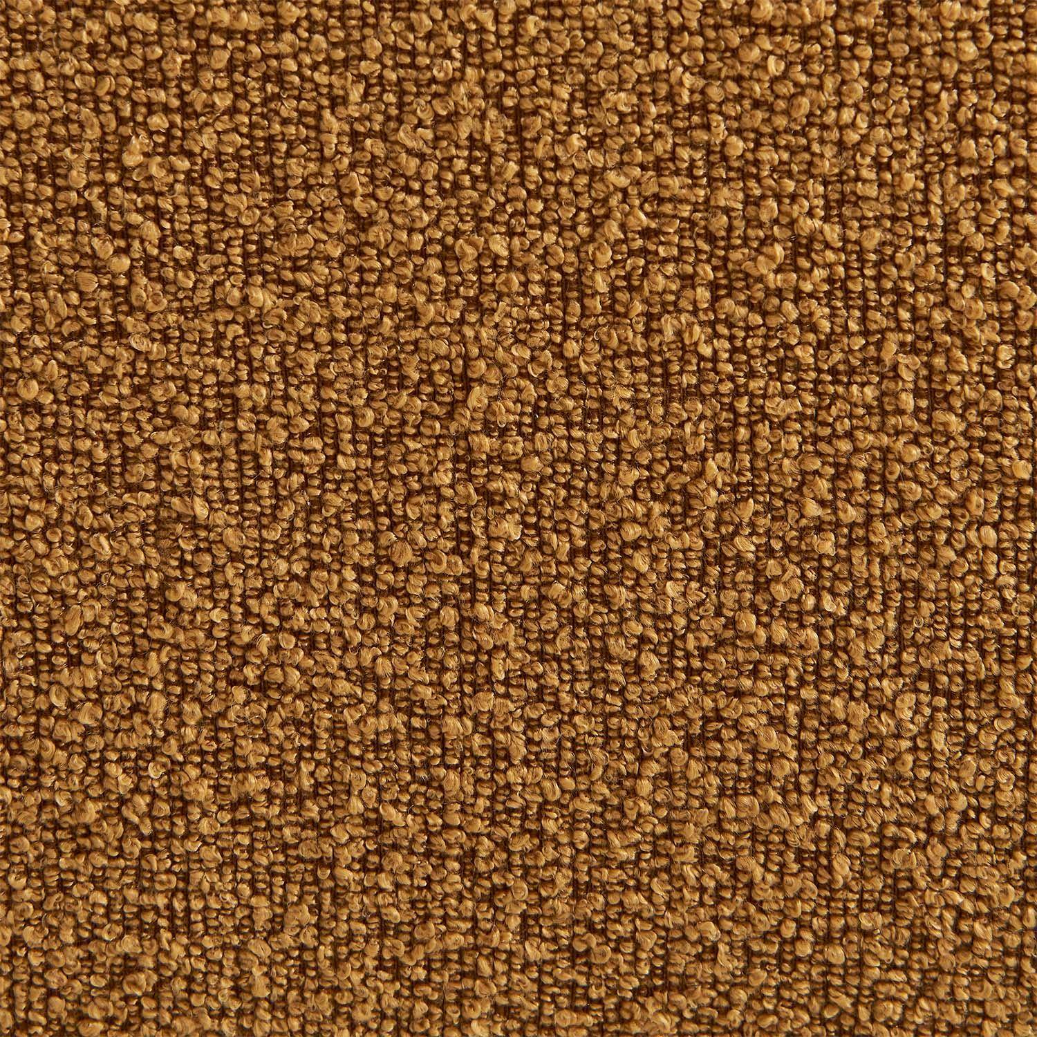 Canapé d'angle modulable 7 places avec repose pied bouclette texturée moutarde - Sokol Photo8