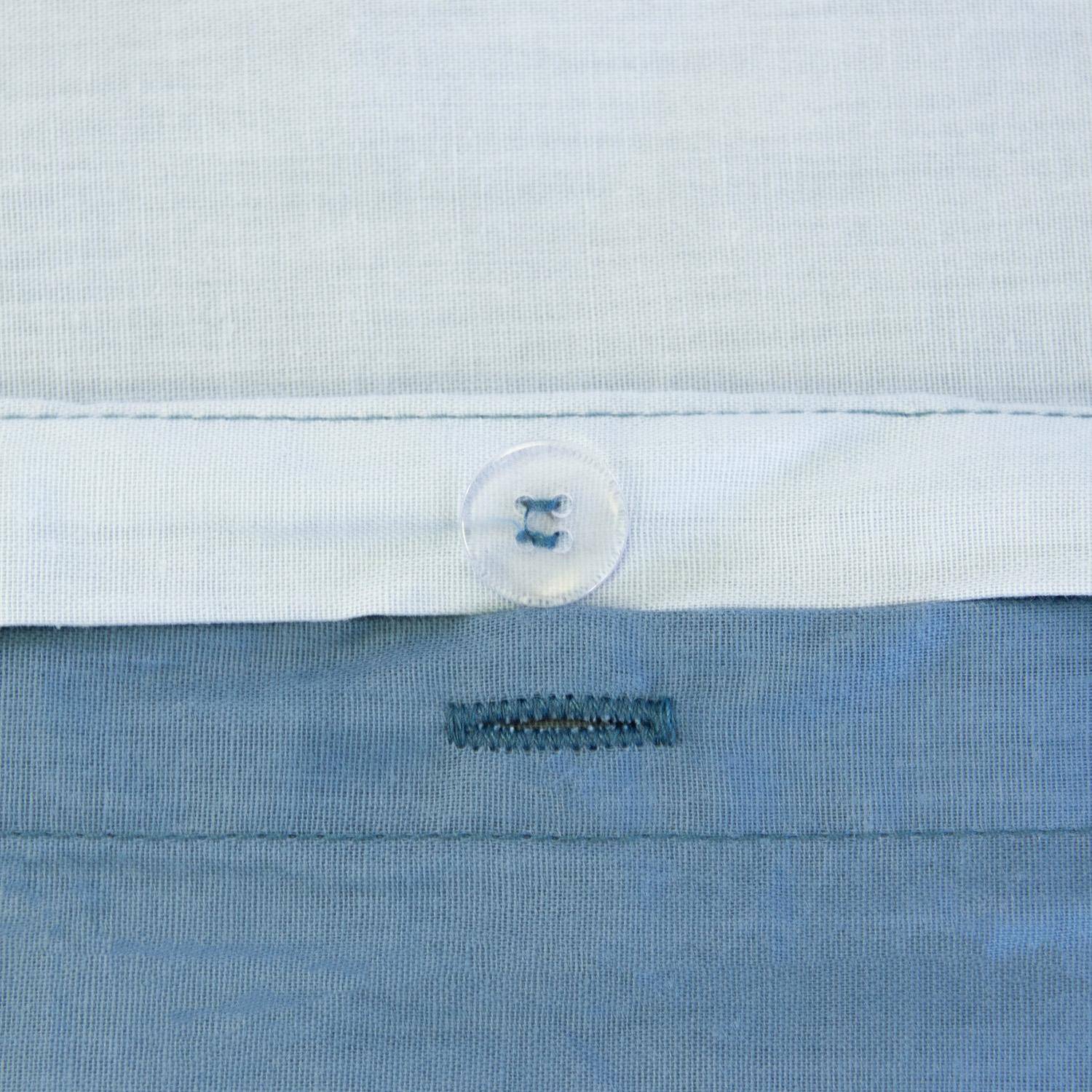 Juego de cama de algodón y lyocell con estampado de palmeras azules,  2 plazas - 220x240x0.5 cm Photo2