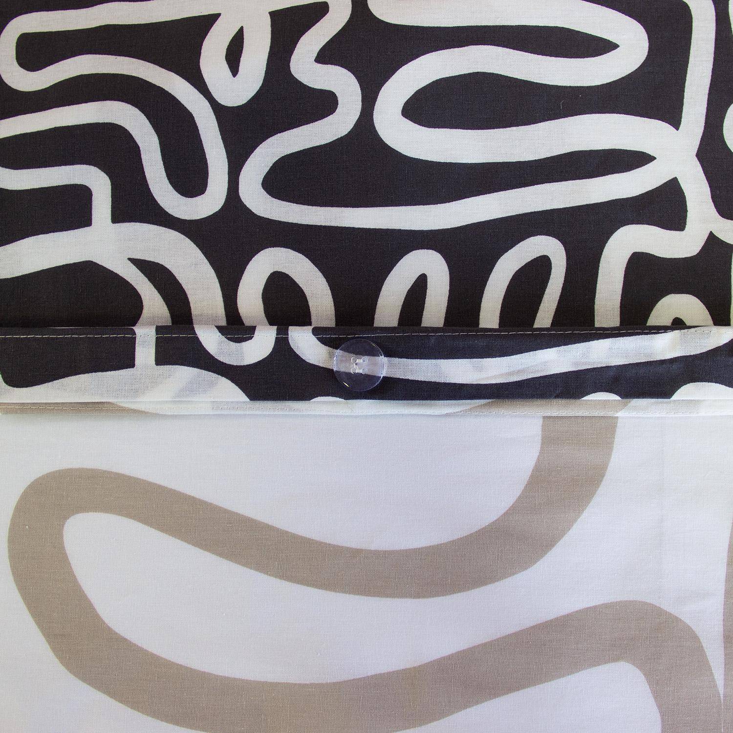 Set di biancheria da letto in cotone reversibile per 2 persone con motivo grafico - 240x260x0.5 cm,sweeek,Photo3