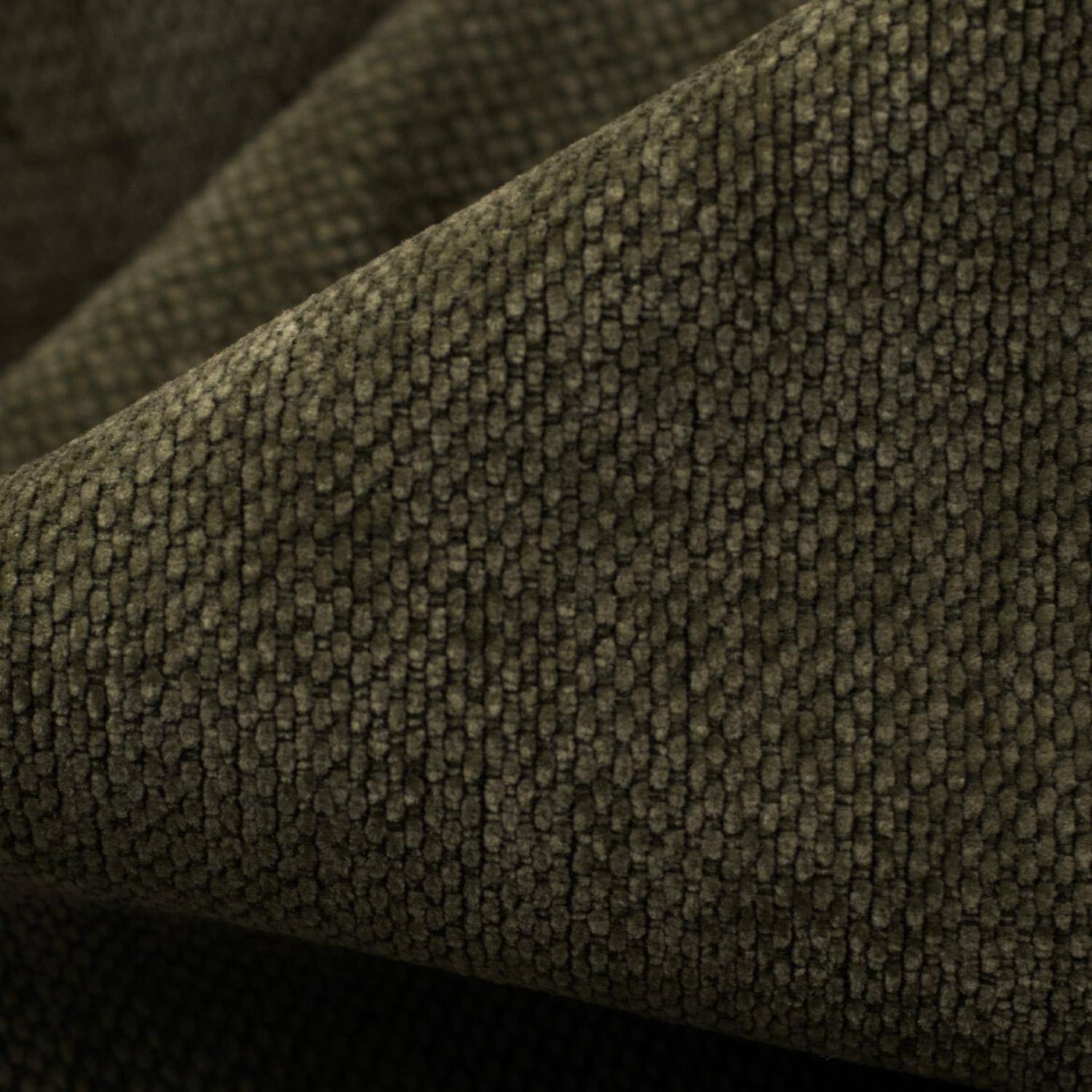 Canapé lit convertible 3 places tissu chenille kaki avec matelas 10cm - Fabriqué en France - Nido Photo4