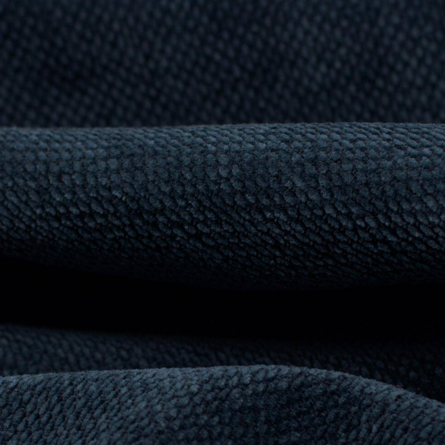 Canapé lit convertible 3 places tissu chenille bleu foncé avec matelas 10cm - Fabriqué en France - Nido Photo4