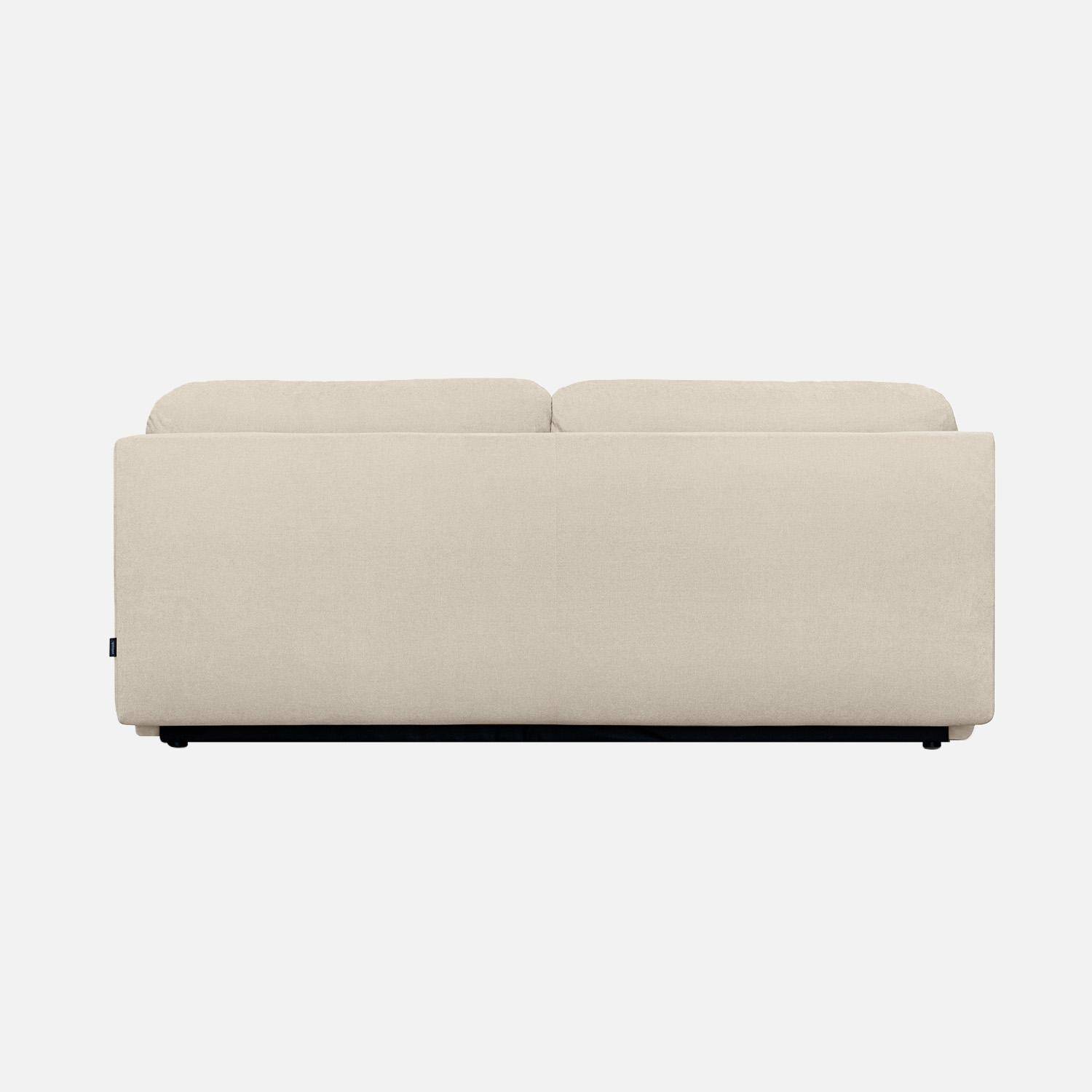 Banquette convertible 3 places tissu chenille avec coffre de rangement greige - Nelson Photo3