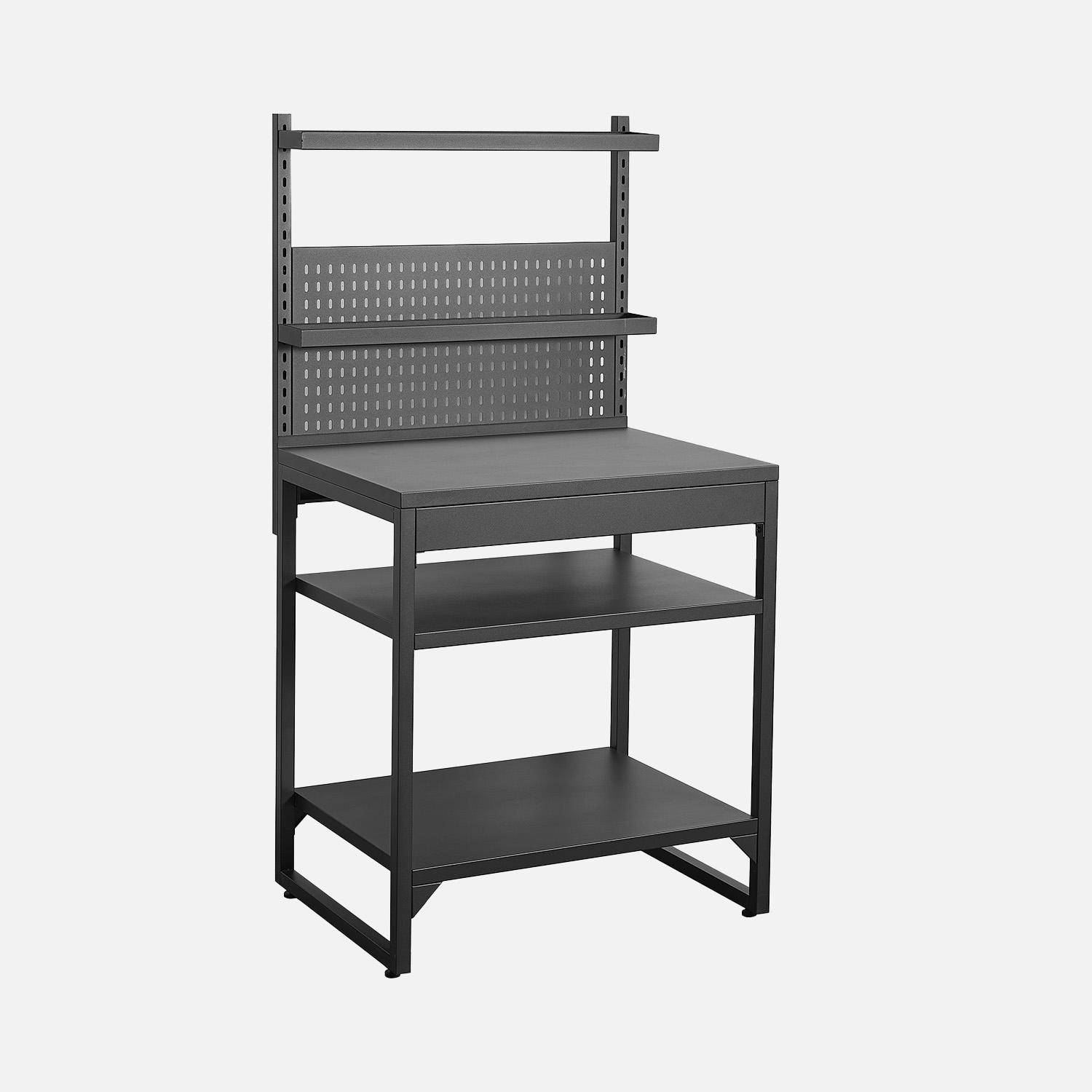 Cuisine extérieure 6 modules acier inoxydable avec barbecue gaz 4 brûleurs noir - Kea Photo10