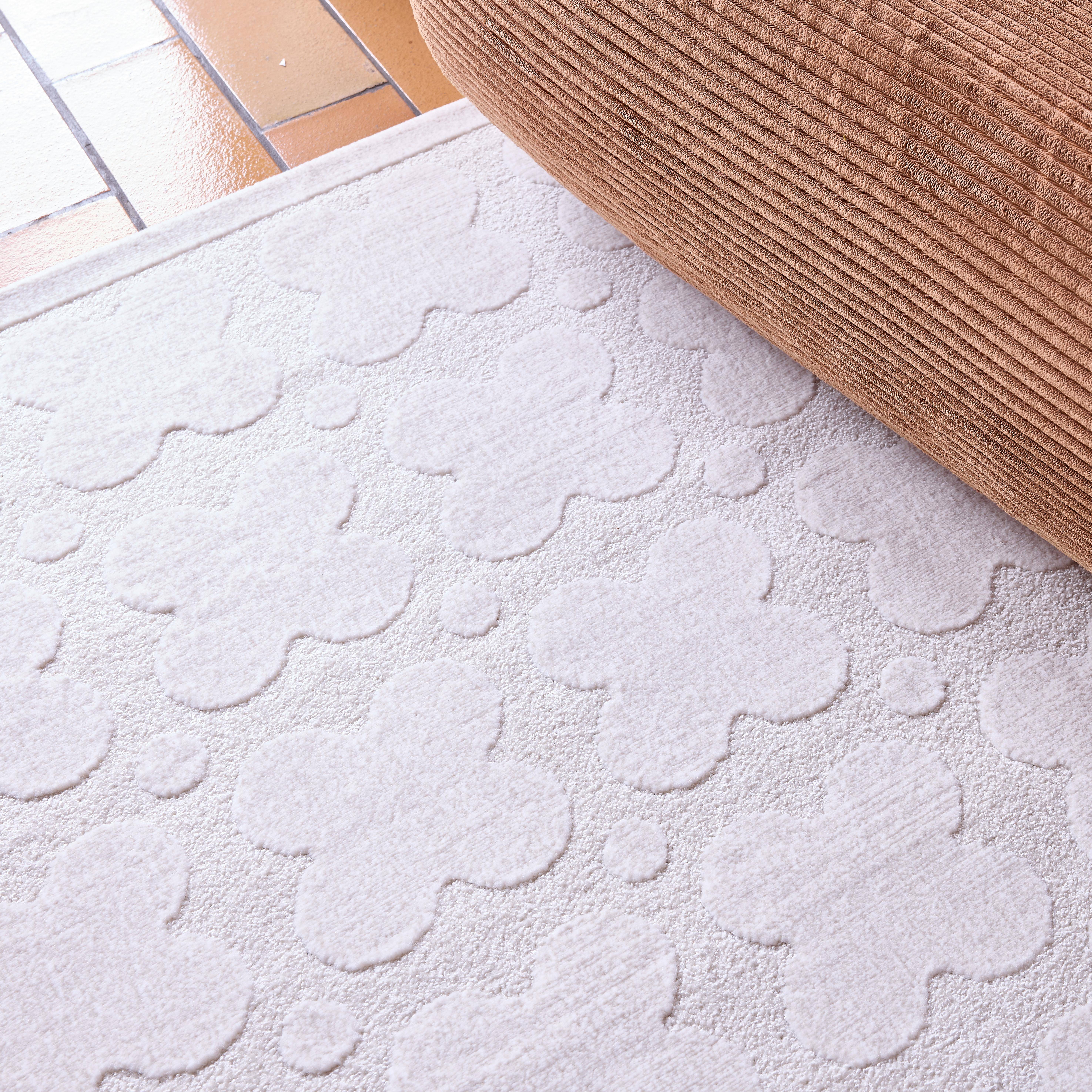 Graphic pattern indoor rug cream 290x200cm - Lili Photo2
