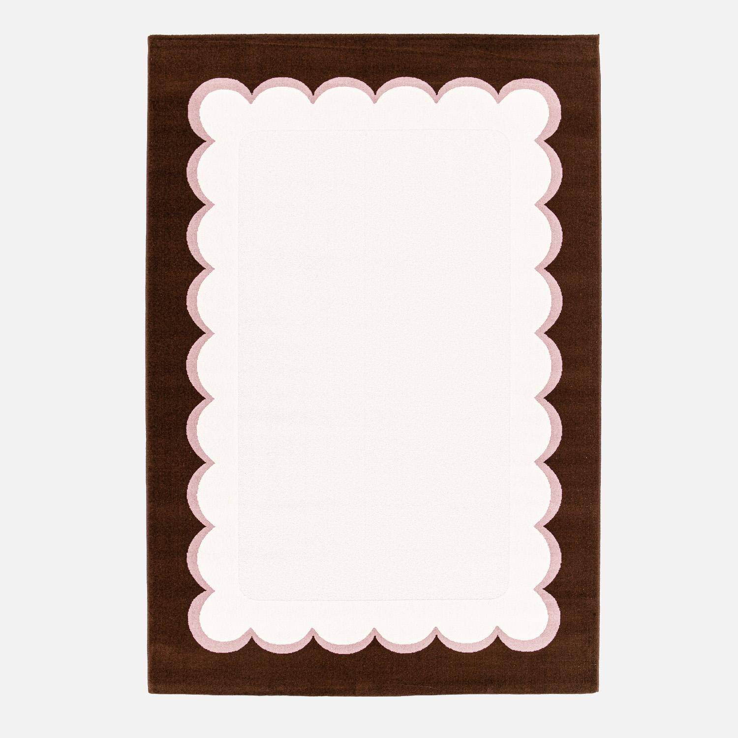 Tapis intérieur rose et marron 80x150cm - Zoa Photo2