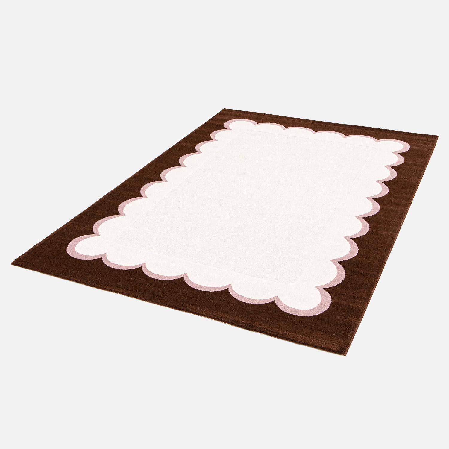 Tapis intérieur rose et marron 80x150cm - Zoa Photo1