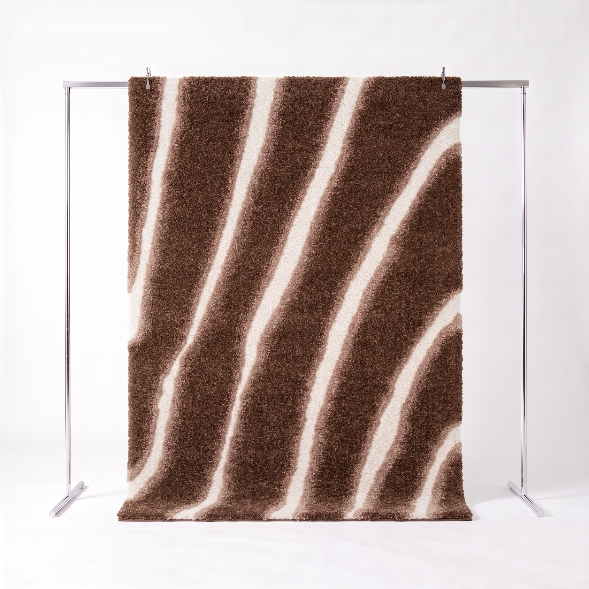 Tapis intérieur motif rayé marron 200x290cm - Nya,sweeek,Photo1
