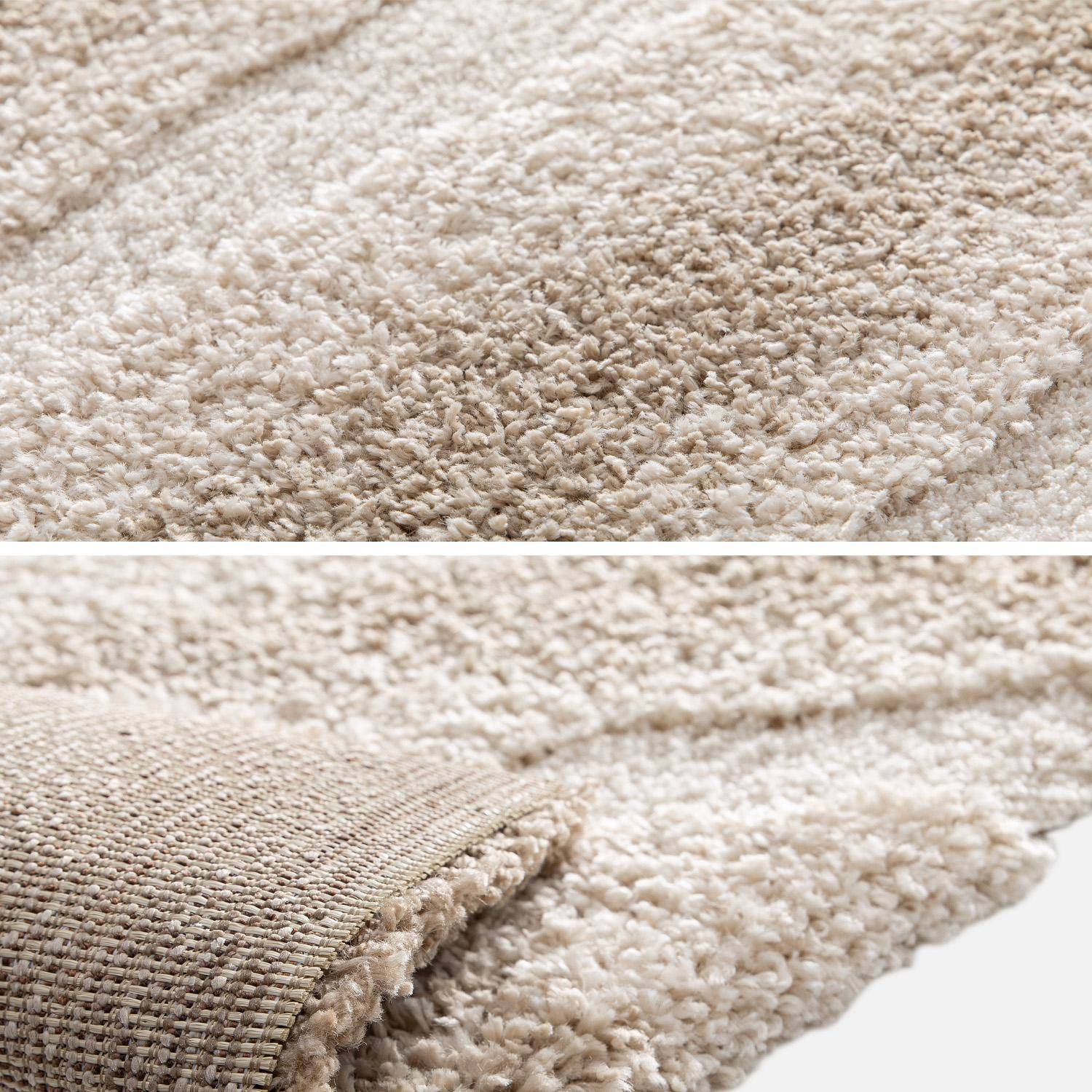 Tapis intérieur motif rayé beige 160x230cm - Lou Photo2