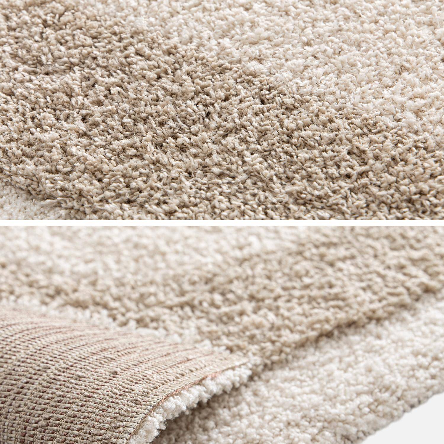 Tappeto da interno con motivo grafico beige e crema, Akai, 290x200x3 cm Photo2