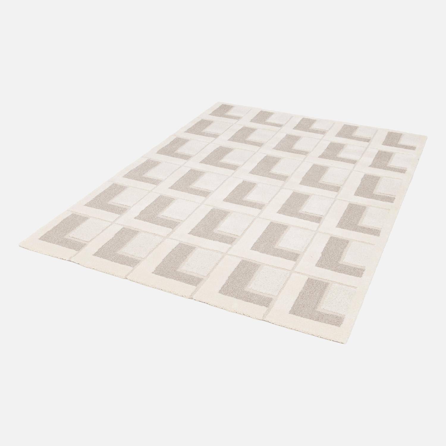 Teppich für den Innenbereich mit geometrischen Mustern in creme 80x150cm - Eve Photo2
