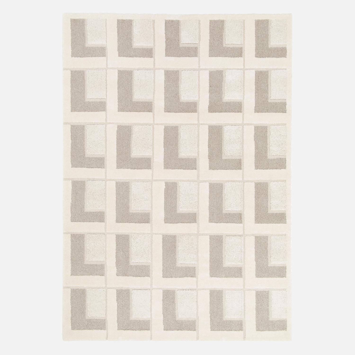 Indoor rug with geometric patterns in cream 150x80 cm - Eve,sweeek,Photo2