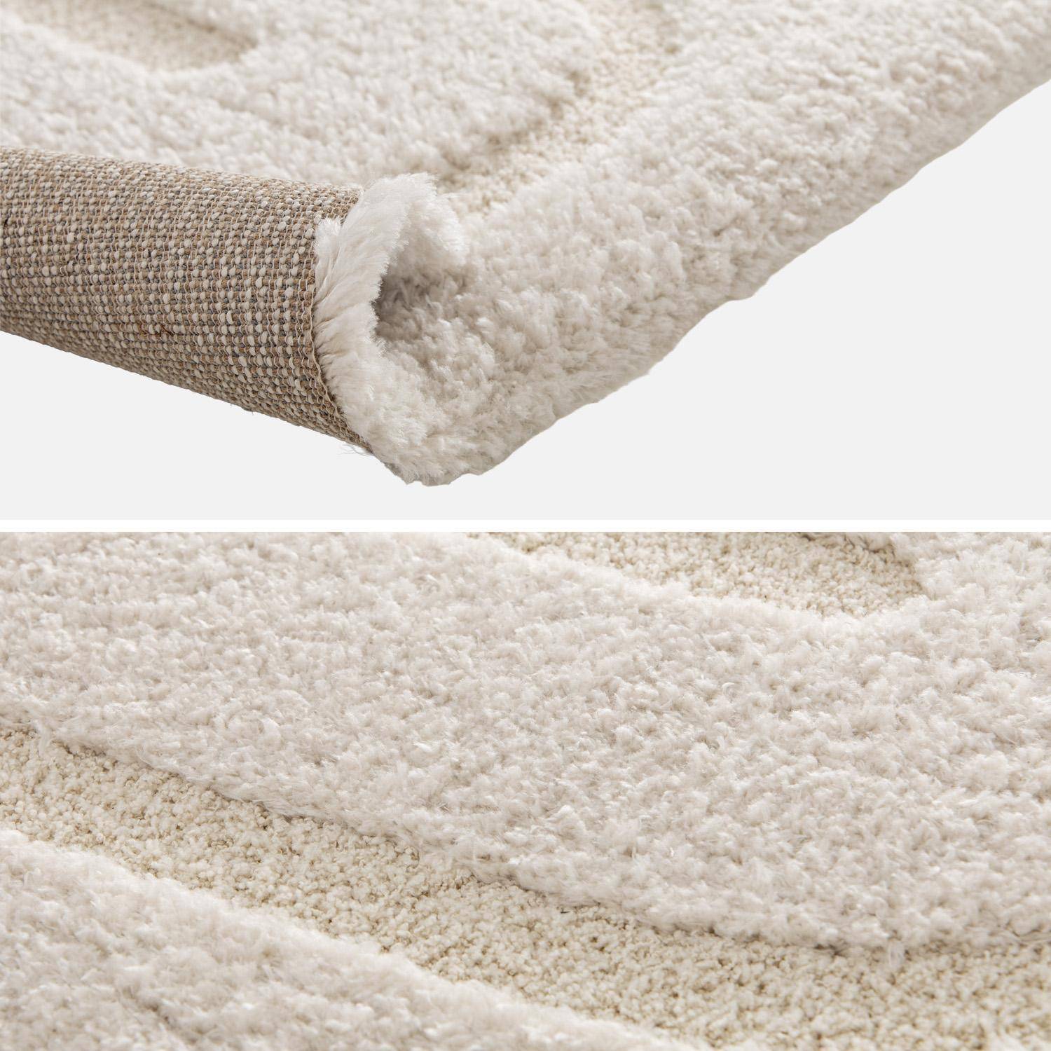 Tapis intérieur motifs géométriques crème 200x290cm - Mae Photo4