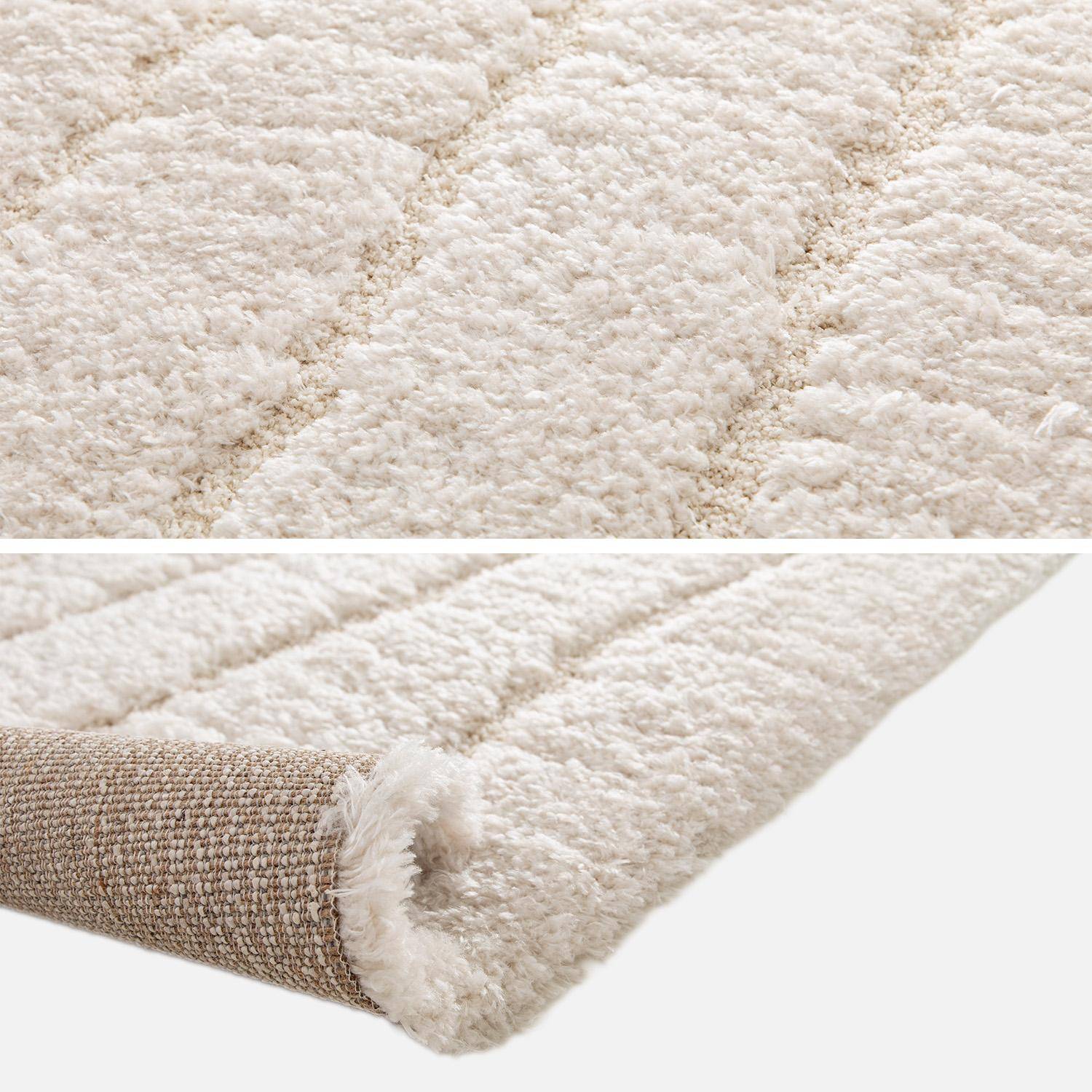 Tapis intérieur motif linéaire crème 200x290cm - Sol Photo2