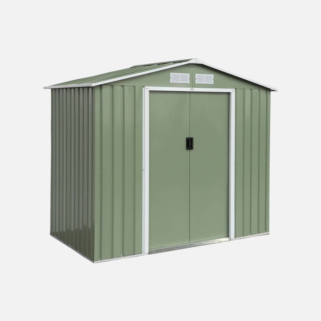 Abri de jardin en métal, 2,71 m² vert clair