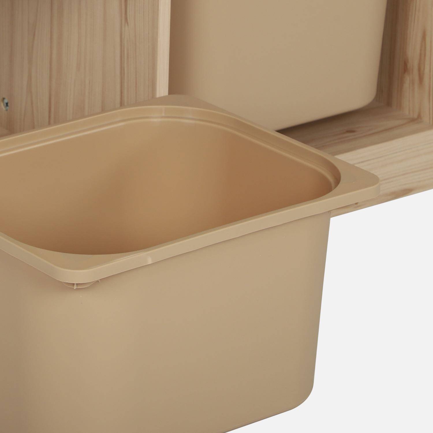 Mueble de almacenamiento infantil, 6 cajas coloridas, Sora, Beige, 81x30x91 cm Photo4