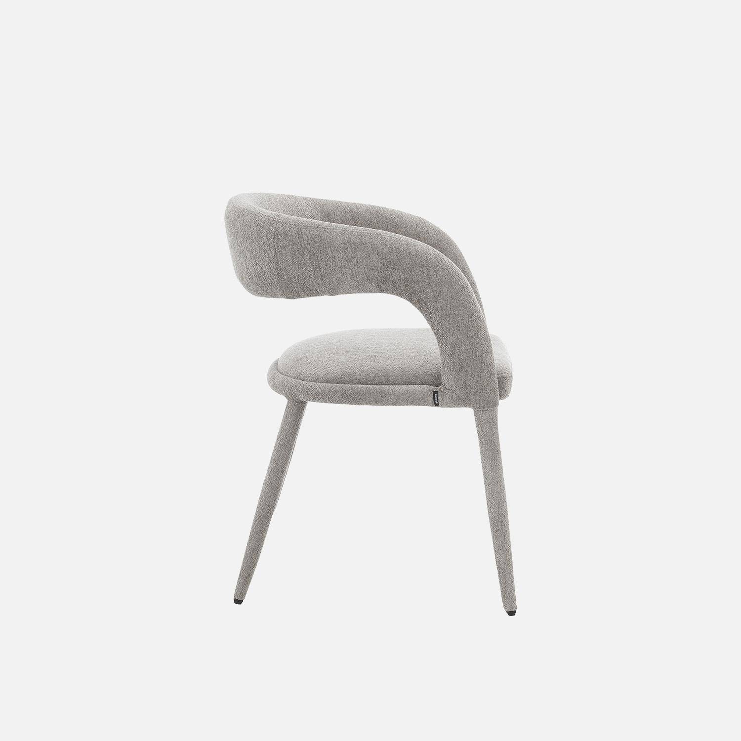 Sillón contemporáneo de tela, set de 2 Pardo - 57.5x58x77.5 cm Photo4