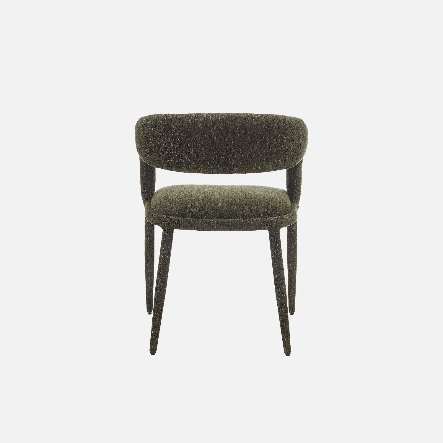Sillón contemporáneo de tela, set de 2 Verde kaki - 57.5x58x77.5 cm Photo3