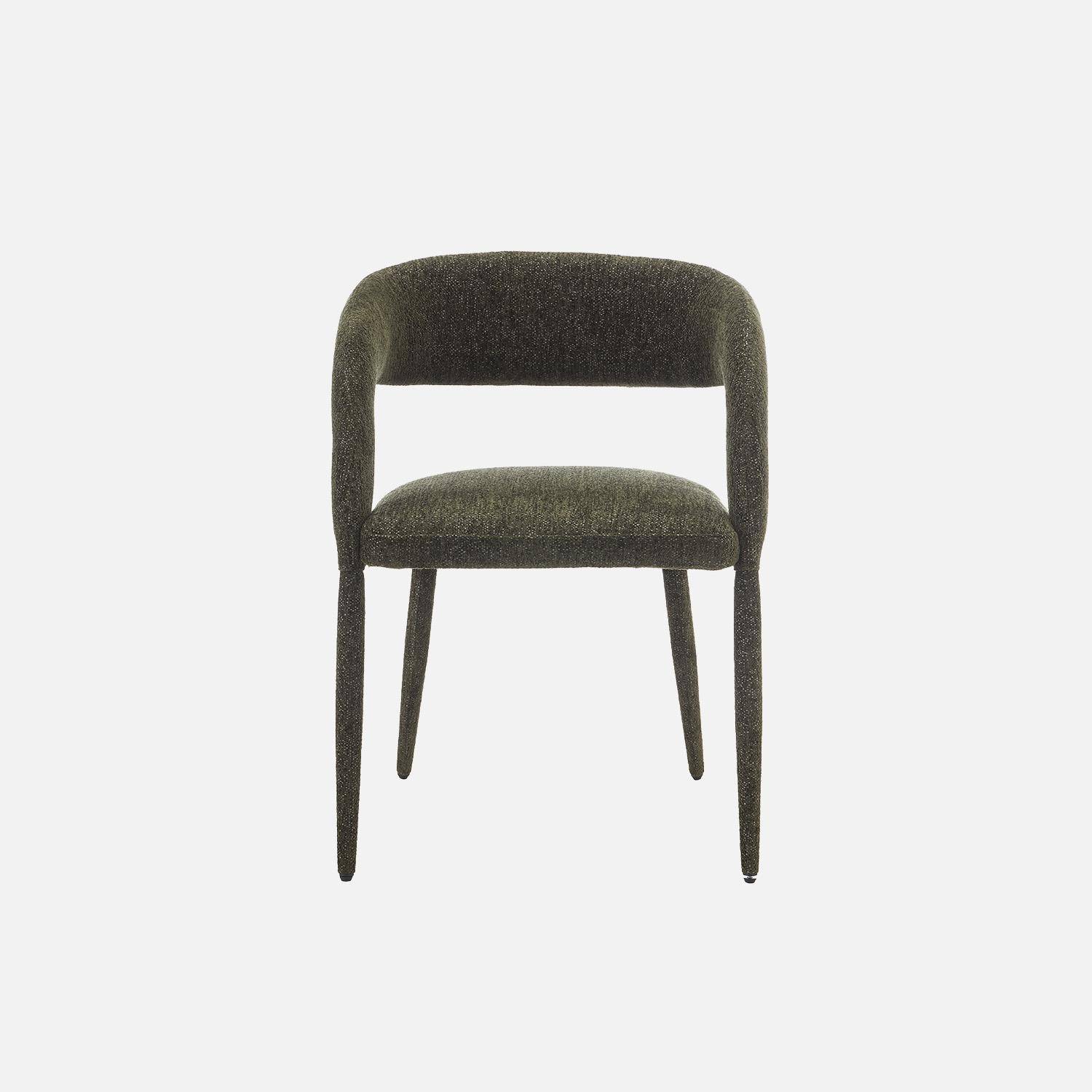 Sillón contemporáneo de tela, set de 2 Verde kaki - 57.5x58x77.5 cm Photo2