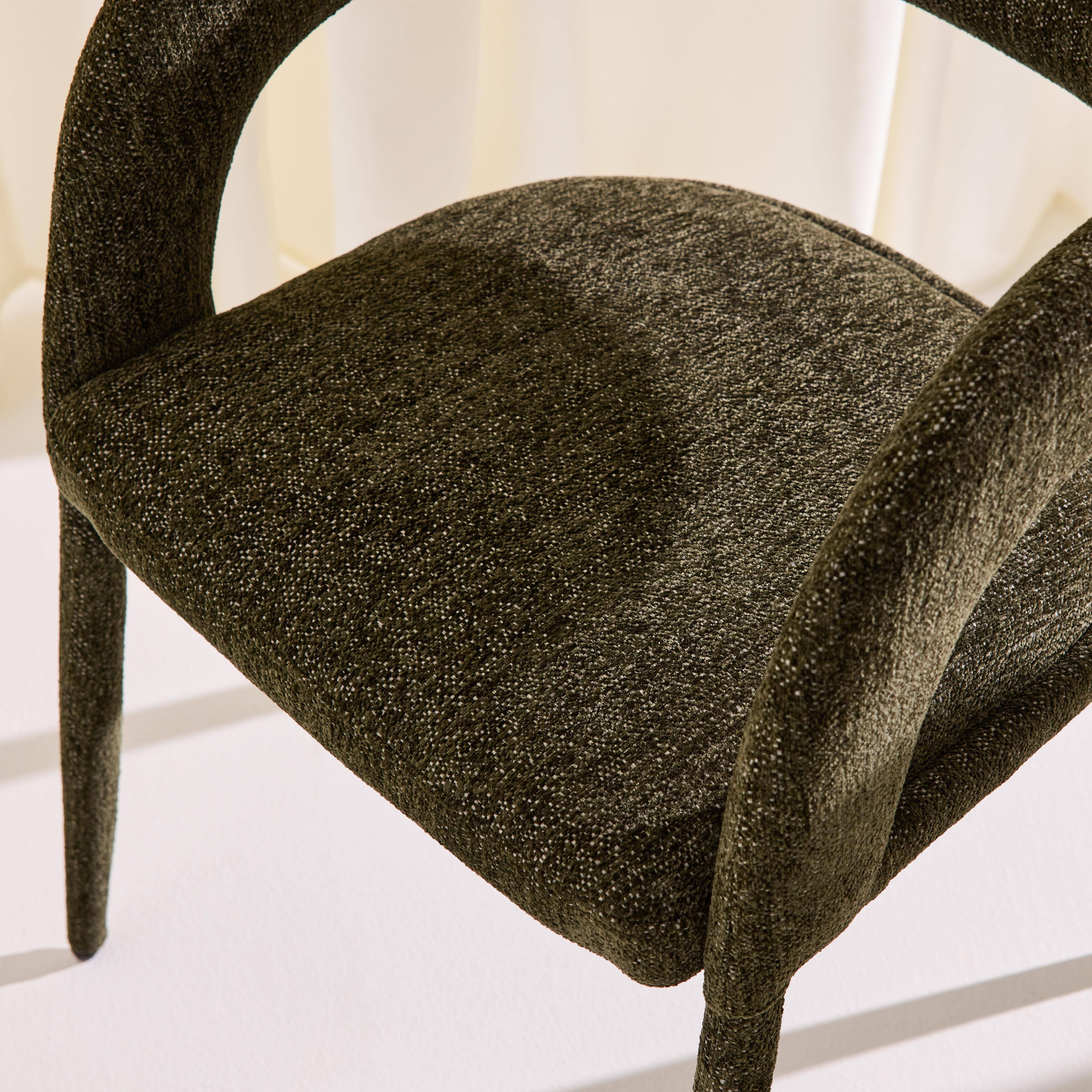 Sillón contemporáneo de tela, set de 2 Verde kaki - 57.5x58x77.5 cm,sweeek,Photo4