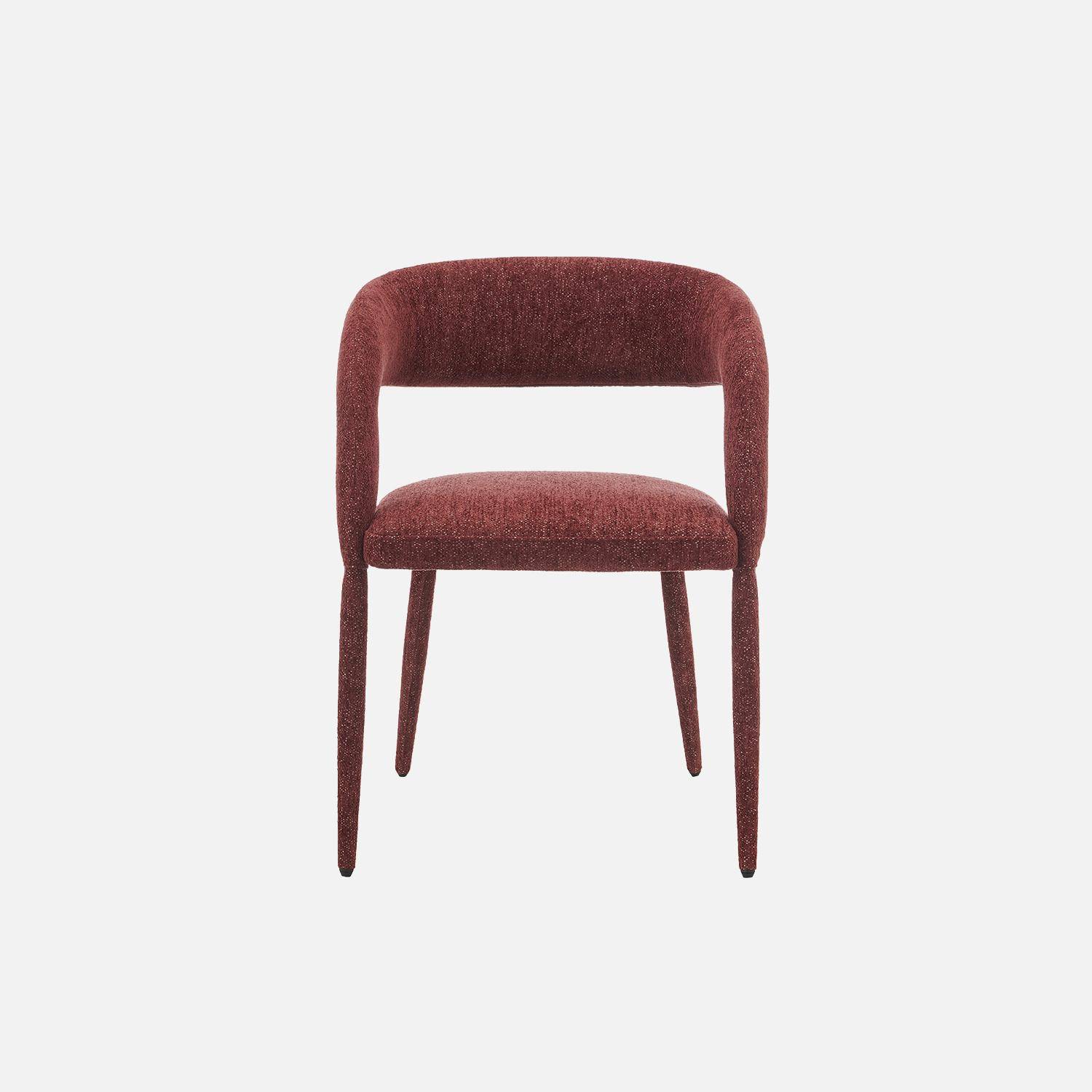 Sillón contemporáneo de tela, set de 2 Burdeos - 57.5x58x77.5 cm Photo2