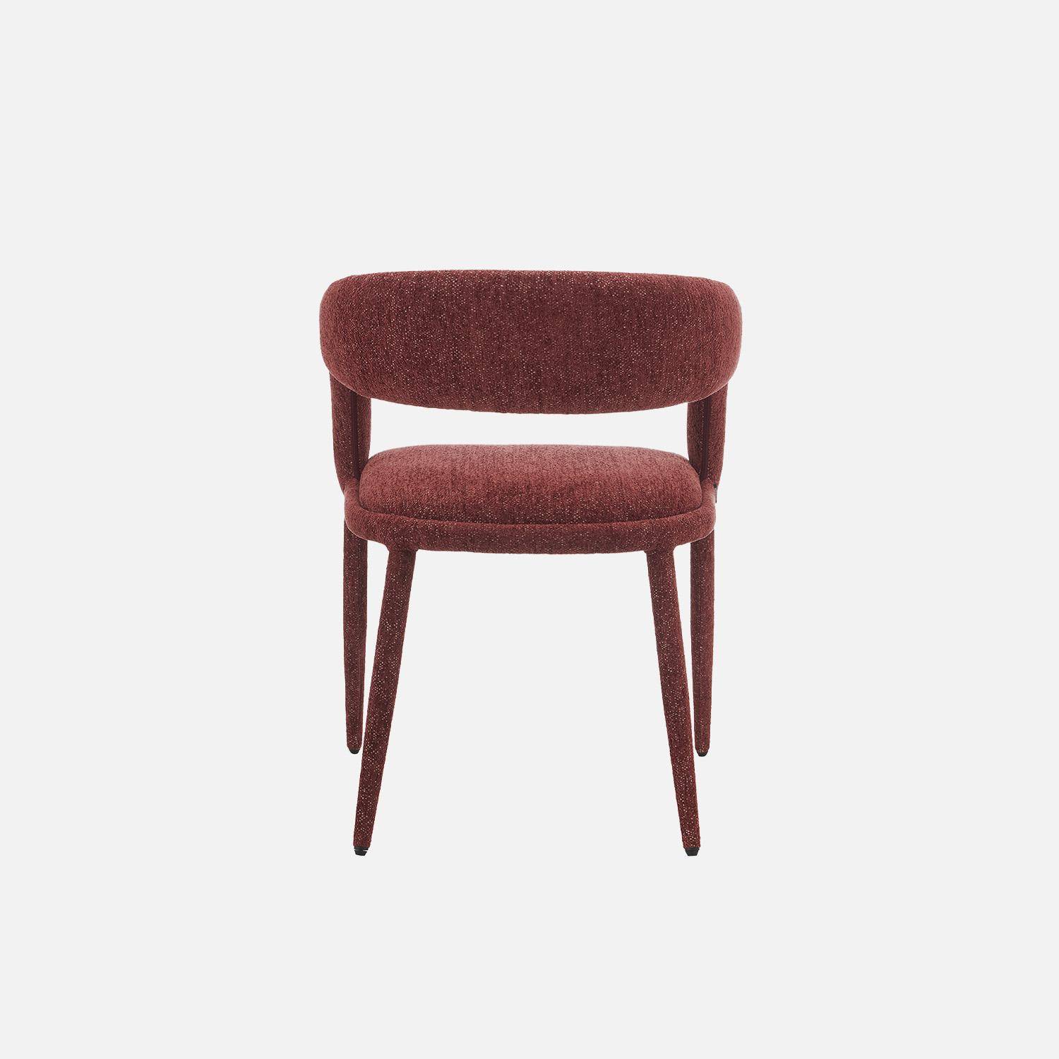 Sillón contemporáneo de tela, set de 2 Burdeos - 57.5x58x77.5 cm Photo3