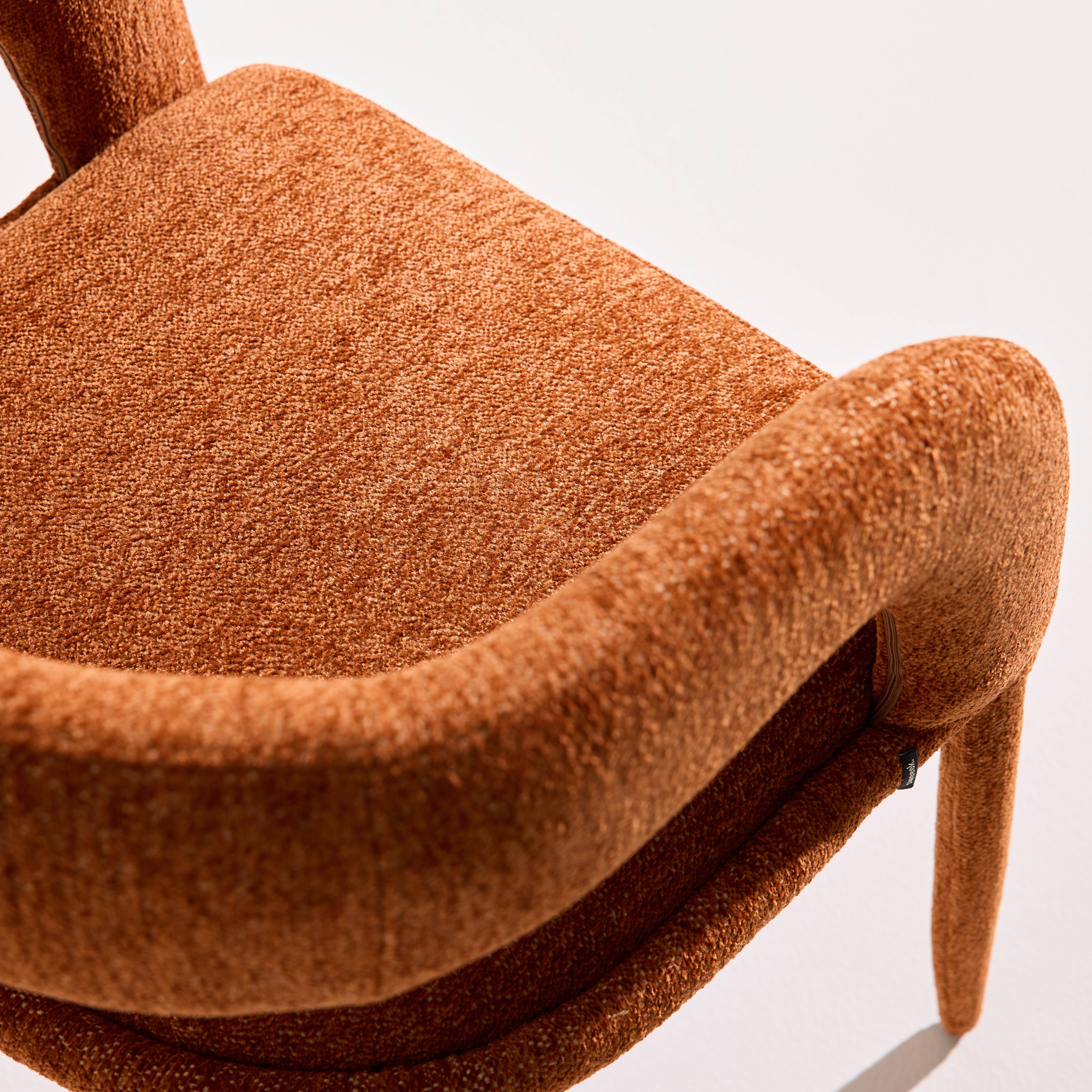 Sillón contemporáneo de tela, set de 2 Terracota - 57.5x58x77.5 cm Photo4
