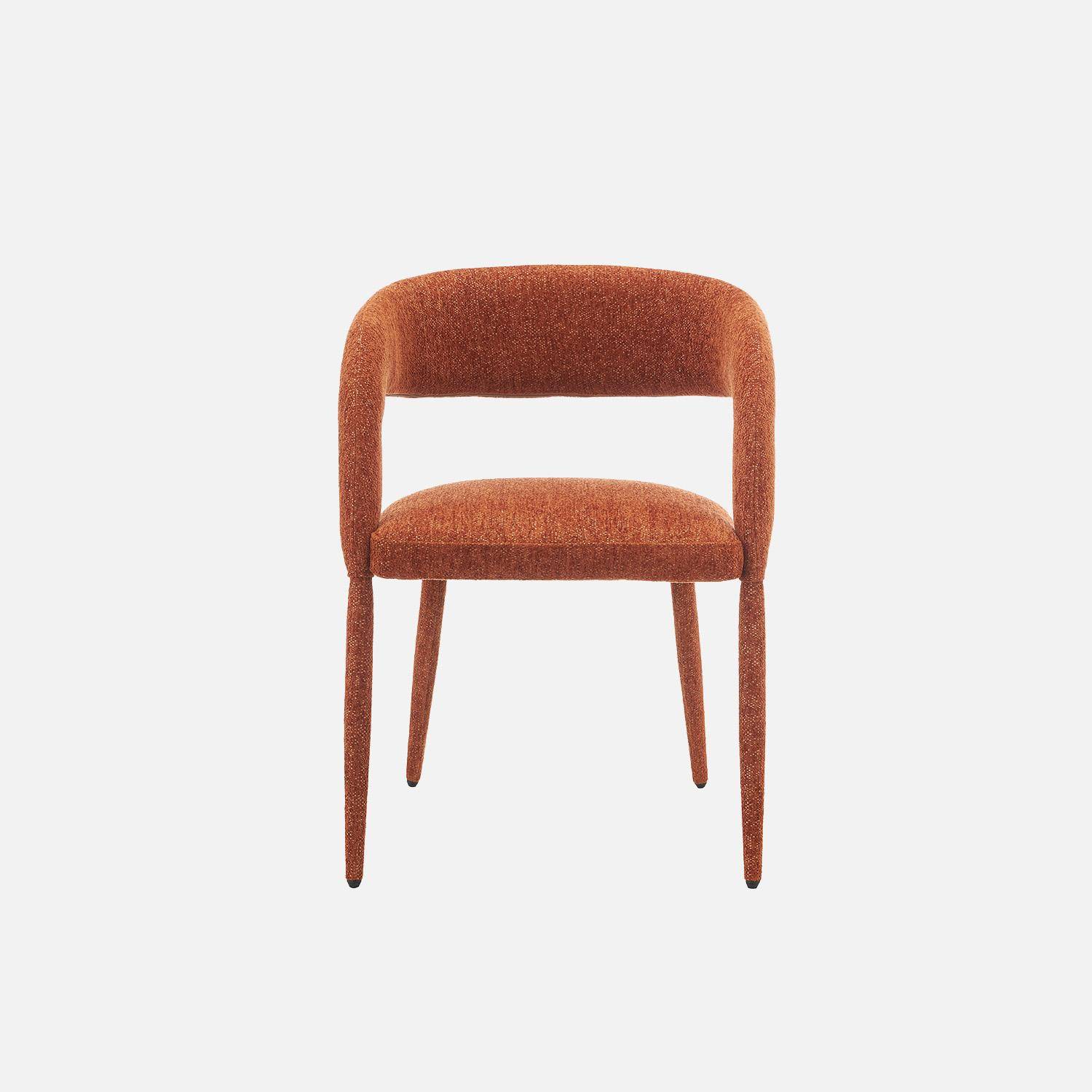 Sillón contemporáneo de tela, set de 2 Terracota - 57.5x58x77.5 cm Photo2