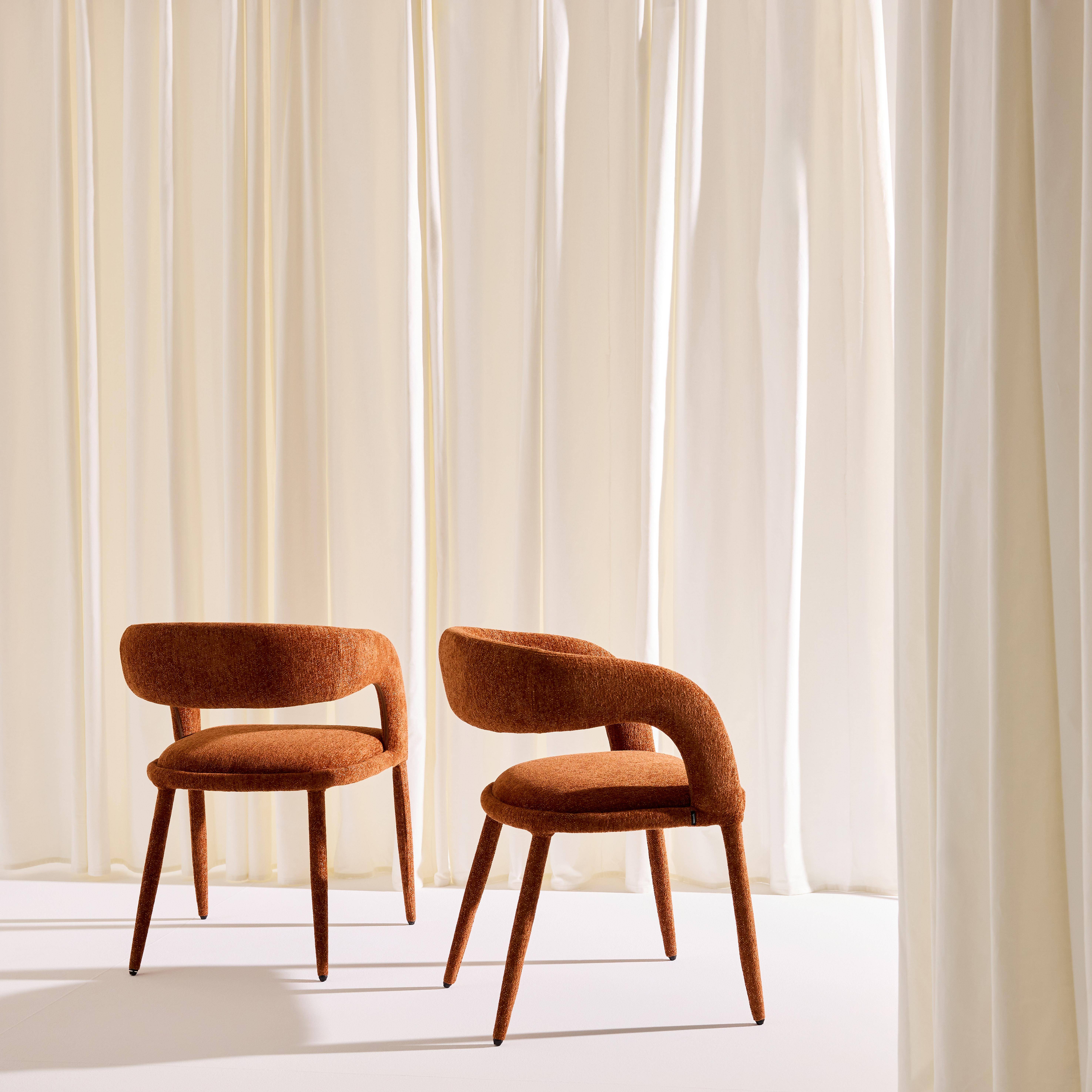 Sillón contemporáneo de tela, set de 2 Terracota - 57.5x58x77.5 cm,sweeek,Photo1