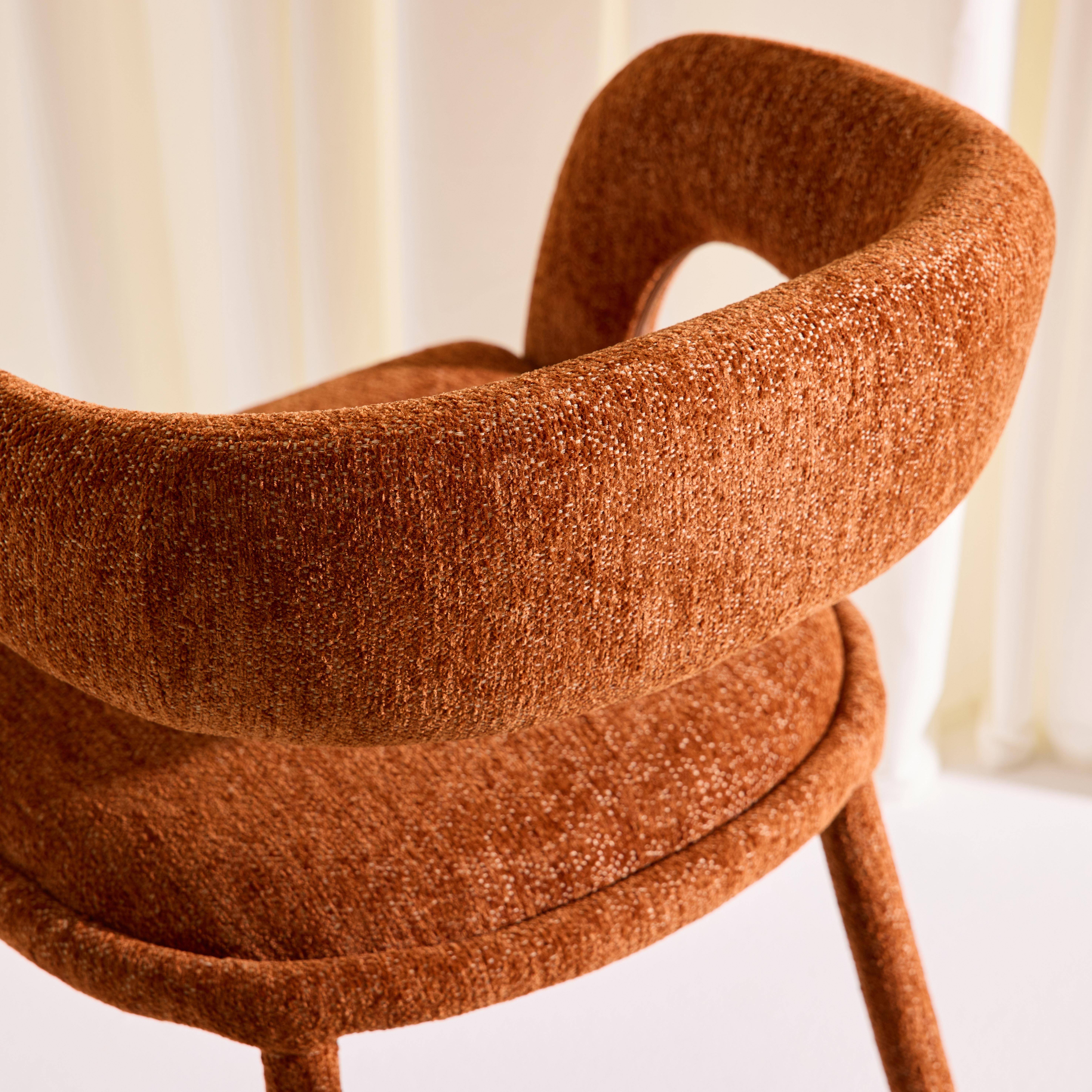Sillón contemporáneo de tela, set de 2 Terracota - 57.5x58x77.5 cm Photo5