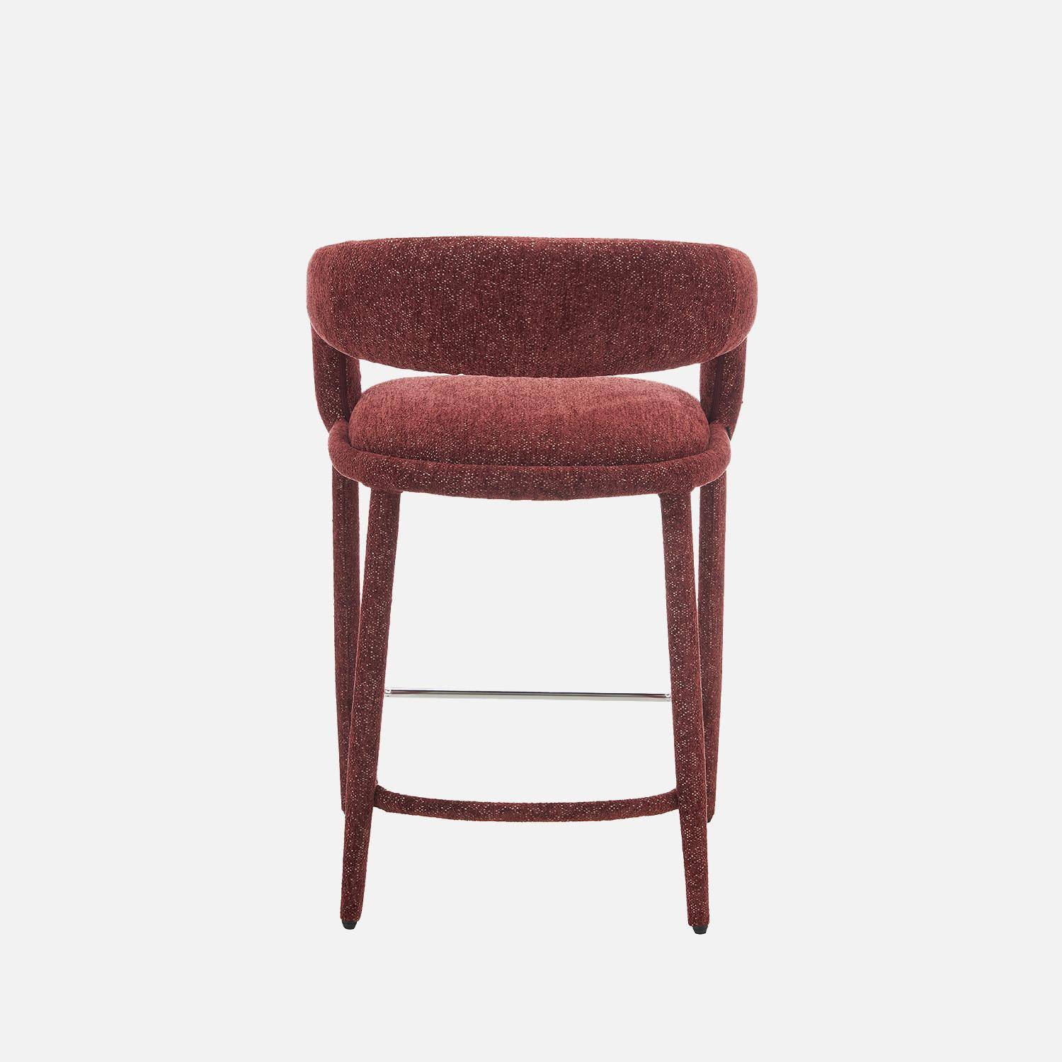 Taburete de bar contemporáneo de tela, set de 2 Burdeos - 56x56x86 cm Photo4