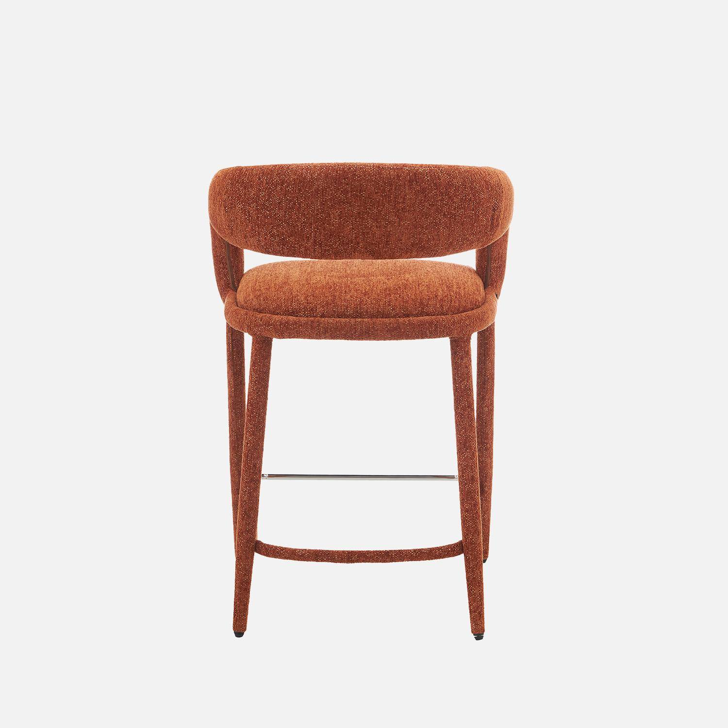 Taburete de bar contemporáneo de tela, set de 2 Terracota - 56x56x86 cm Photo5