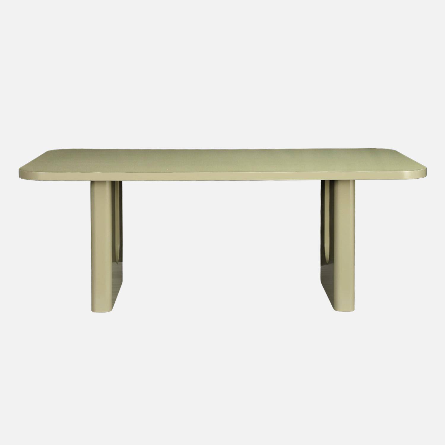 Mesa de comedor acabado mate, 8 plazas, Sia, Verde salvia, 200x100x76 cm,sweeek,Photo2