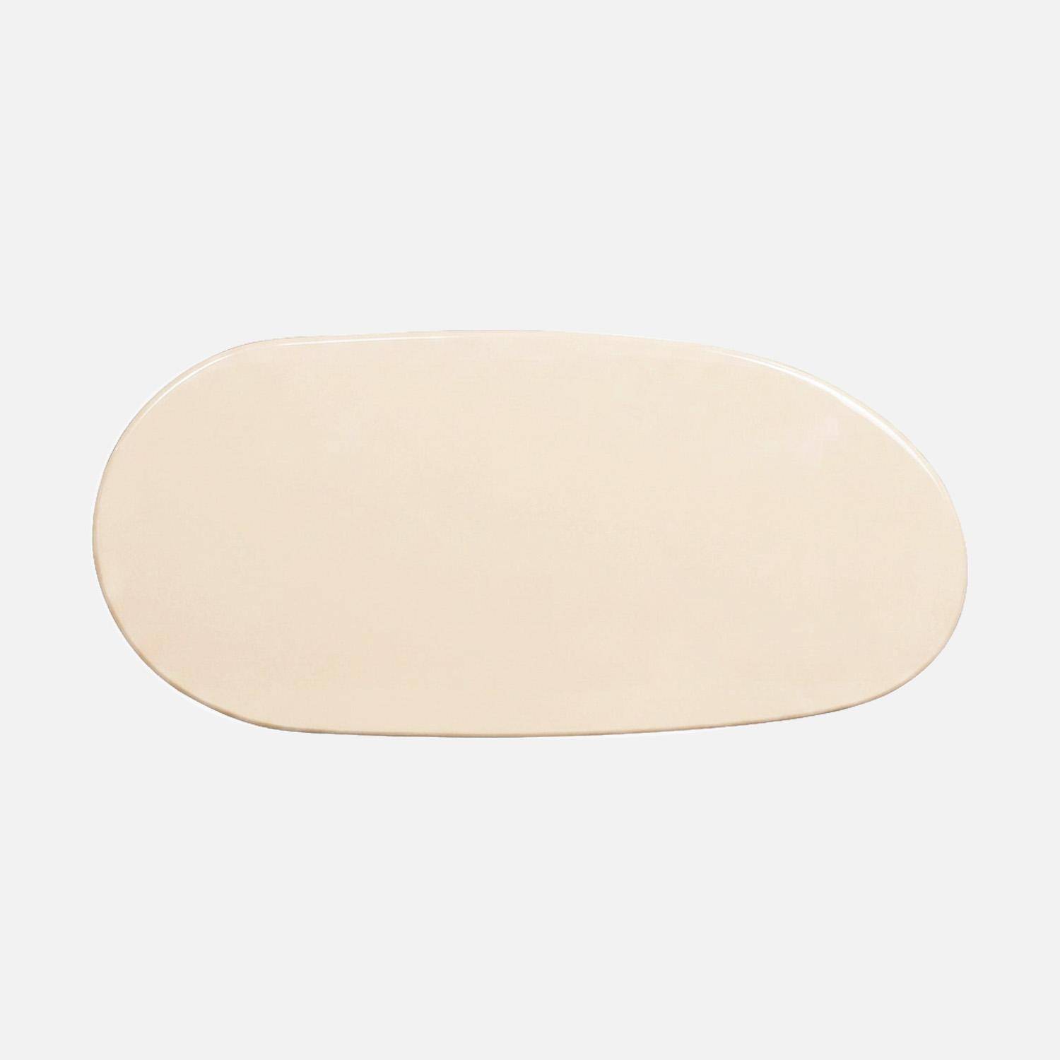 Table basse ovale finition glossy crème - Rumi Photo4