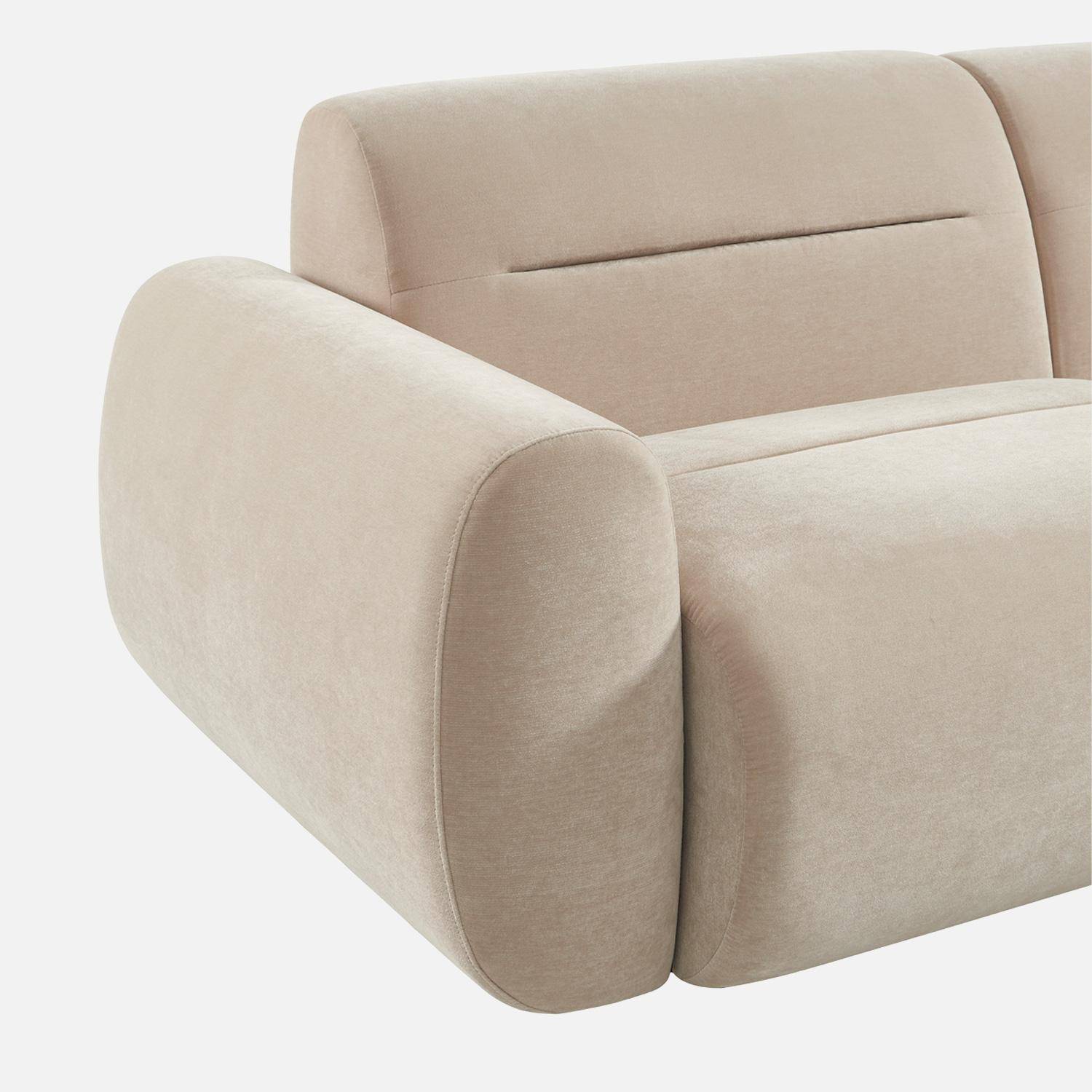 3-Sitzer Sofa mit beigem Stoffbezug - Vinty,sweeek,Photo5