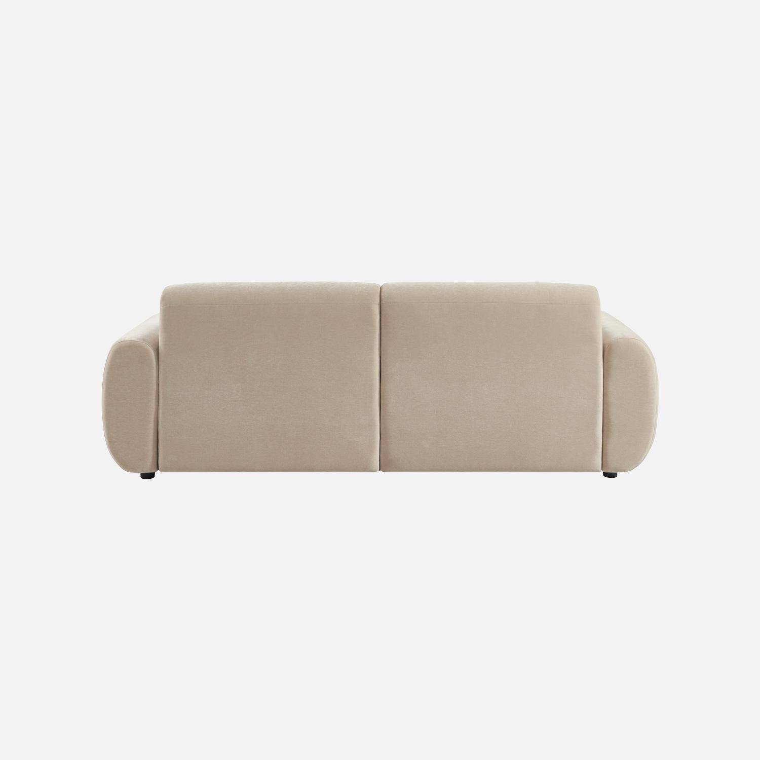 3-Sitzer Sofa mit beigem Stoffbezug - Vinty,sweeek,Photo4