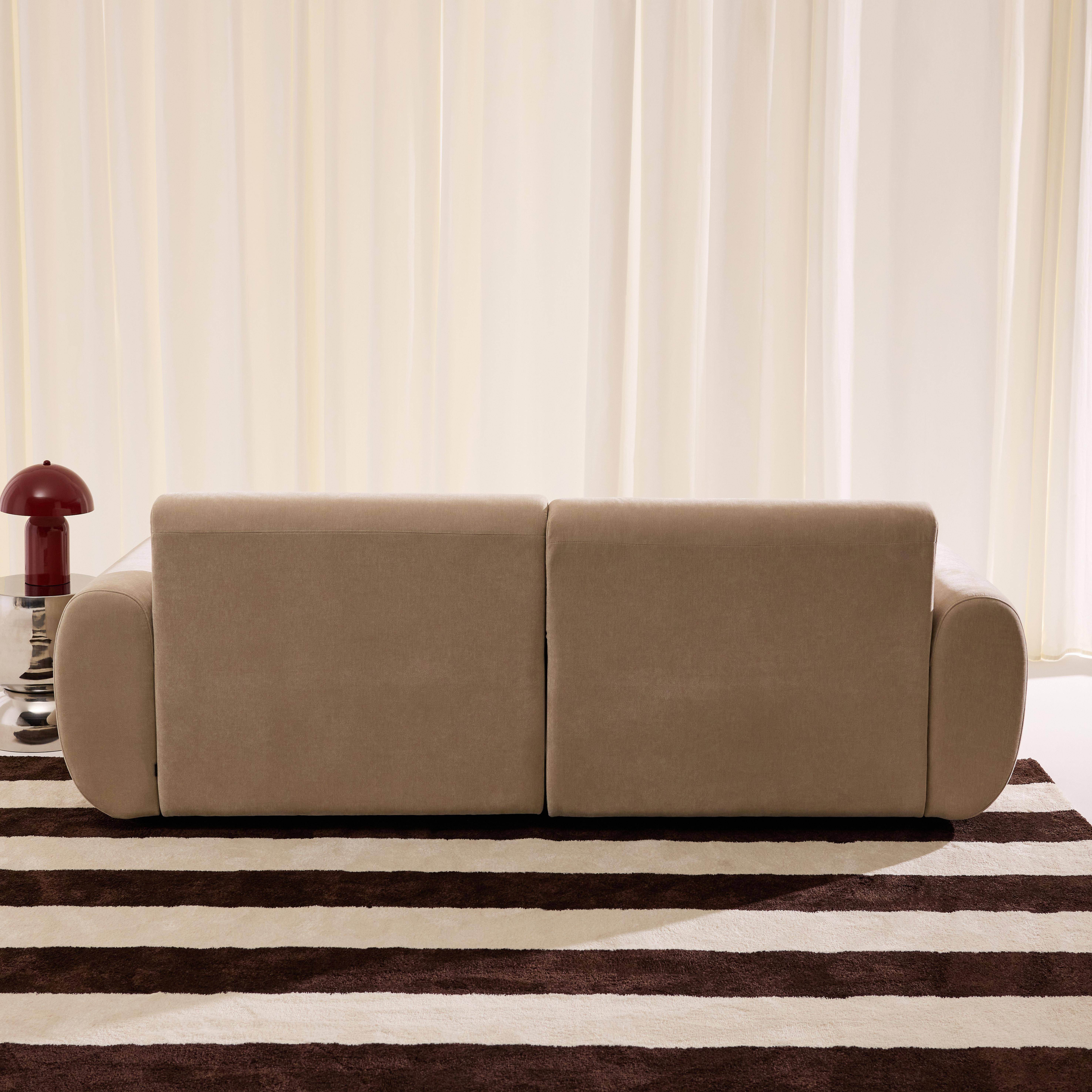 Divano in tessuto, 3 posti Beige - 230x99x80 cm Photo3