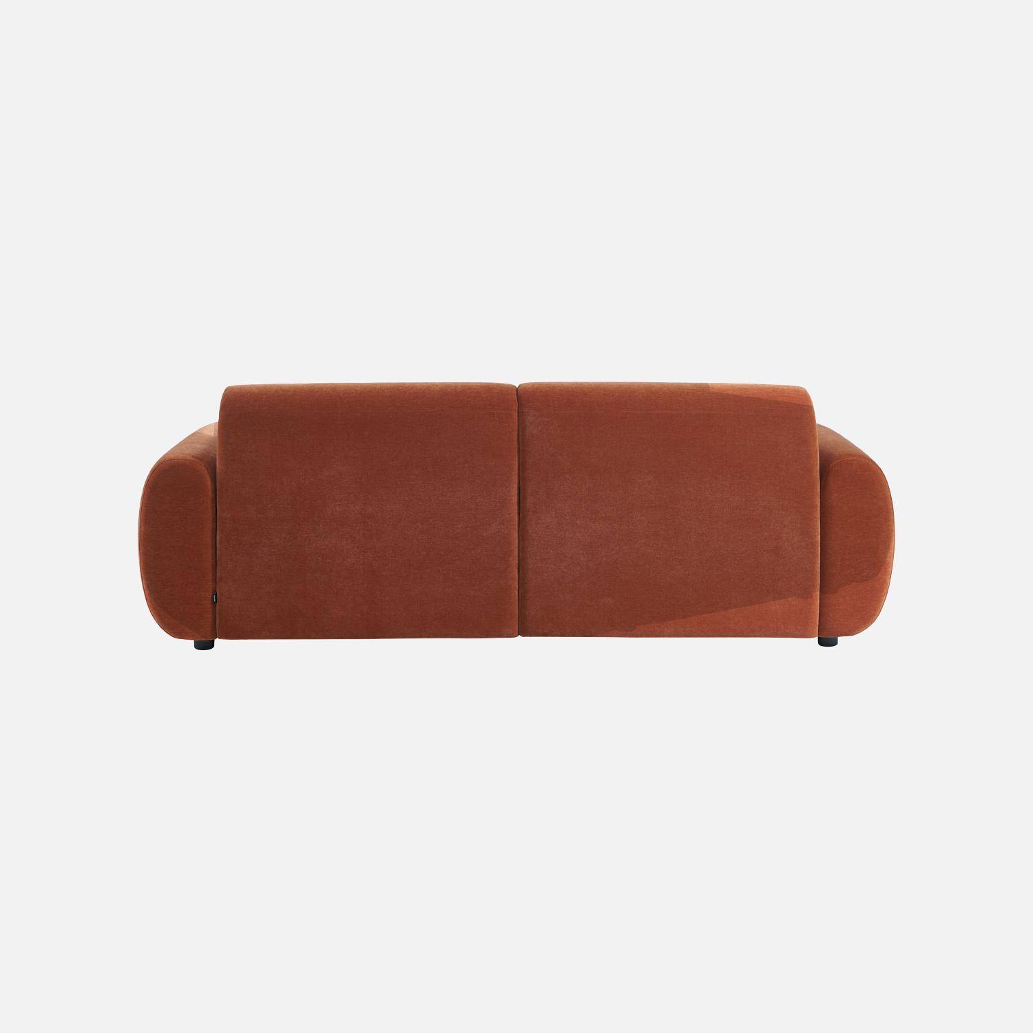Divano in tessuto, 3 posti Terracotta - 230x99x80 cm Photo4