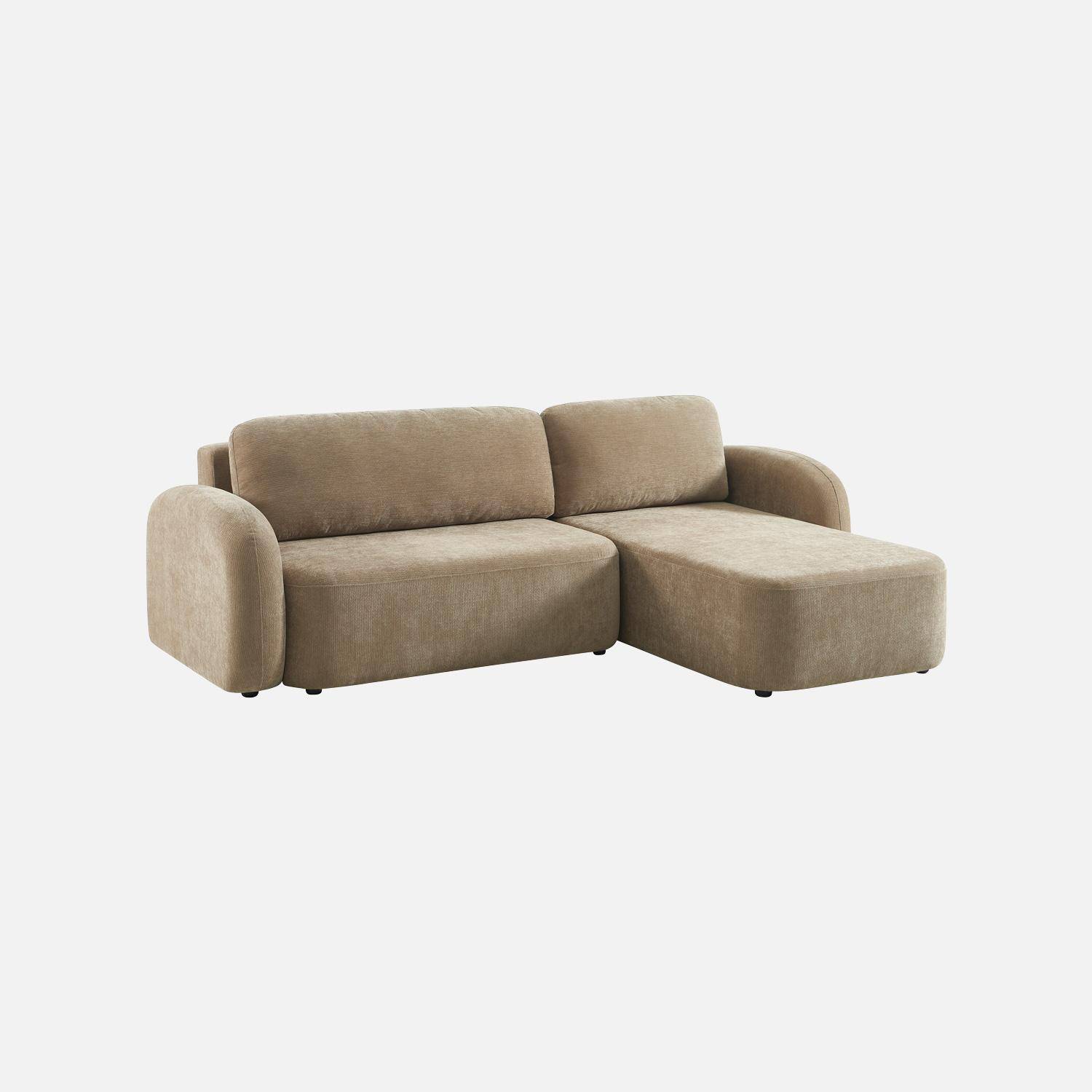 Divano angolare in tessuto con vano contenitore, 3 posti Talpa - 251x170x84 cm Photo1