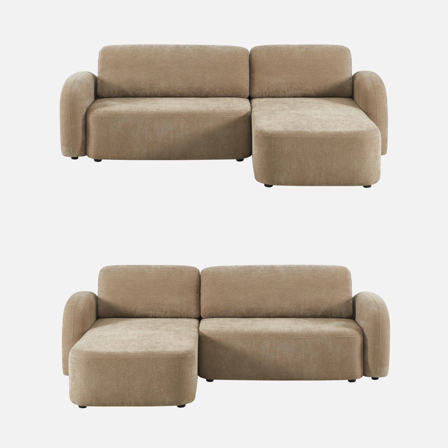 Divano angolare in tessuto con vano contenitore, 3 posti Talpa - 251x170x84 cm Photo2