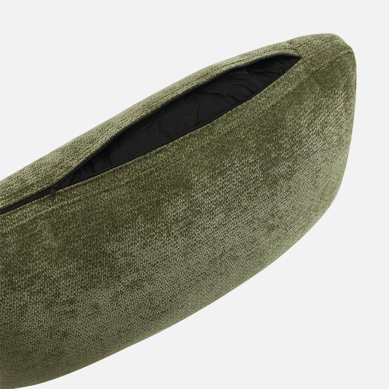 Divano angolare in tessuto con vano contenitore, 3 posti Verde - 251x170x84 cm Photo7