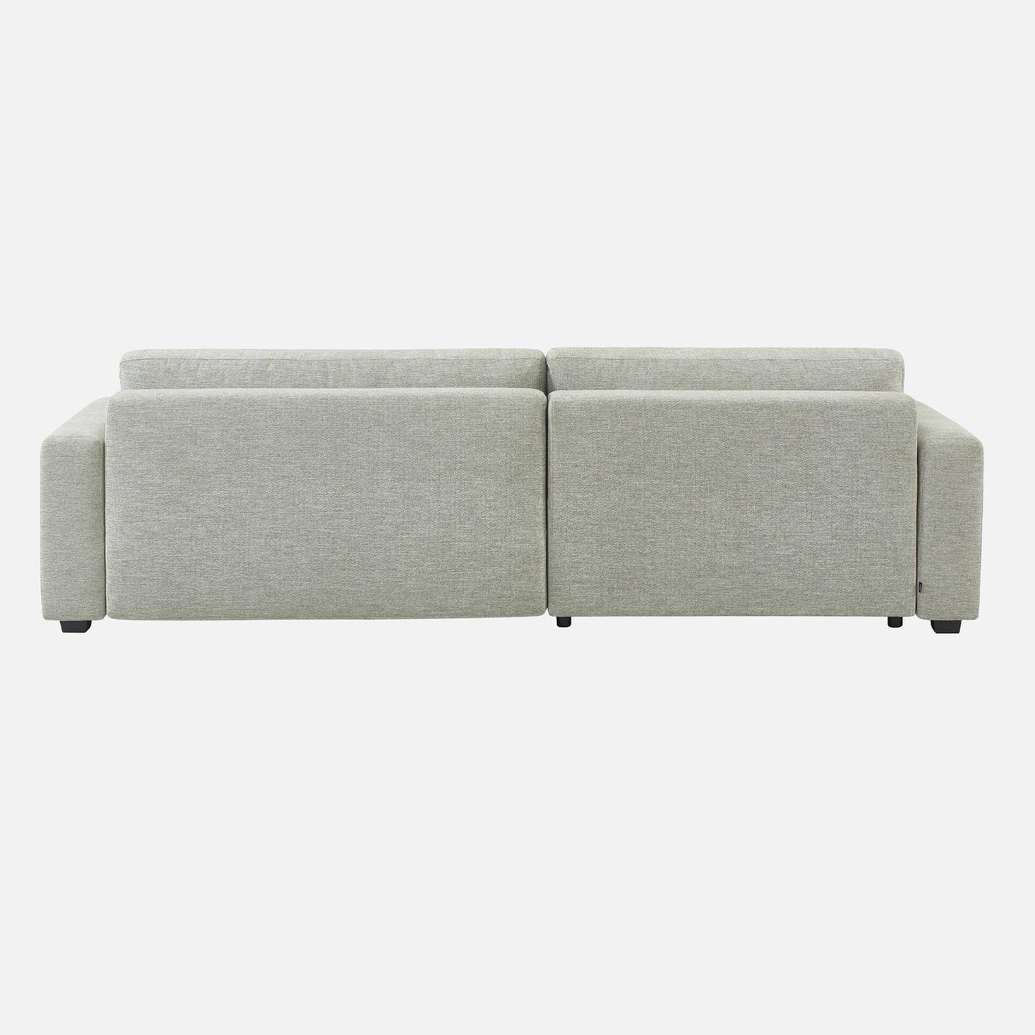 Canapé d'angle gauche convertible 3 places tissu avec coffre gris clair - Wide Photo5
