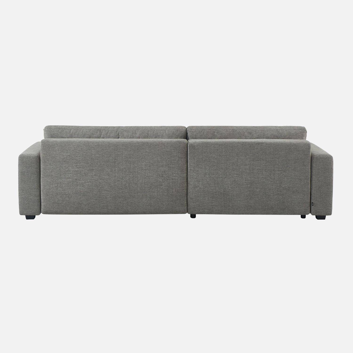 Canapé d'angle gauche convertible 3 places tissu avec coffre gris foncé - Wide Photo5